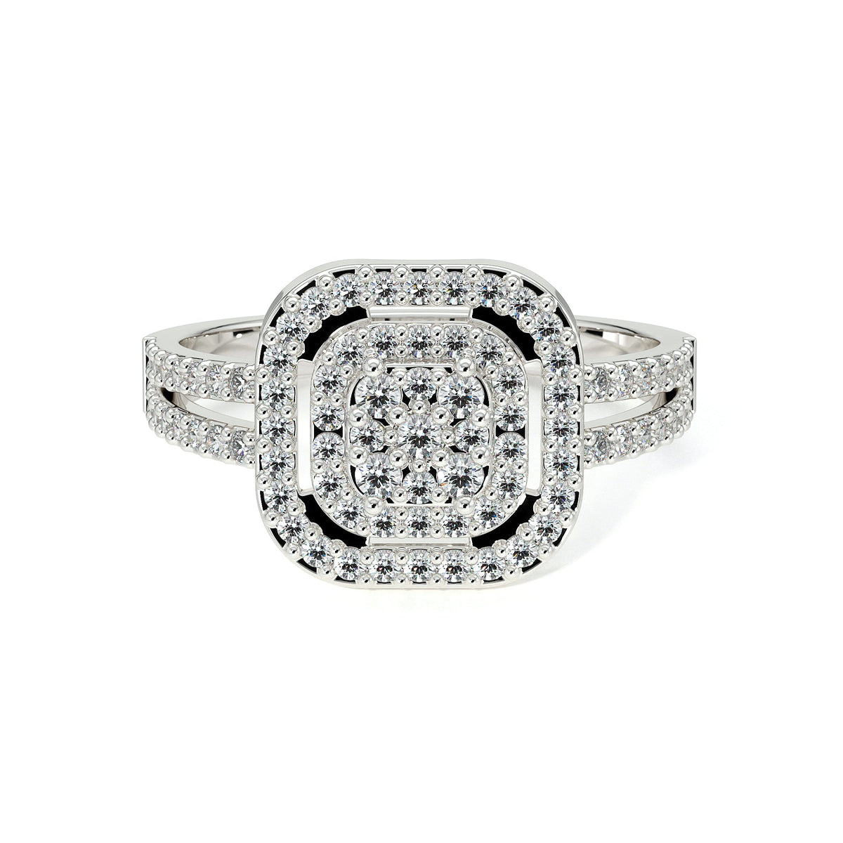 Sterling Silver Promise/Engagement Ring with Moissanite
