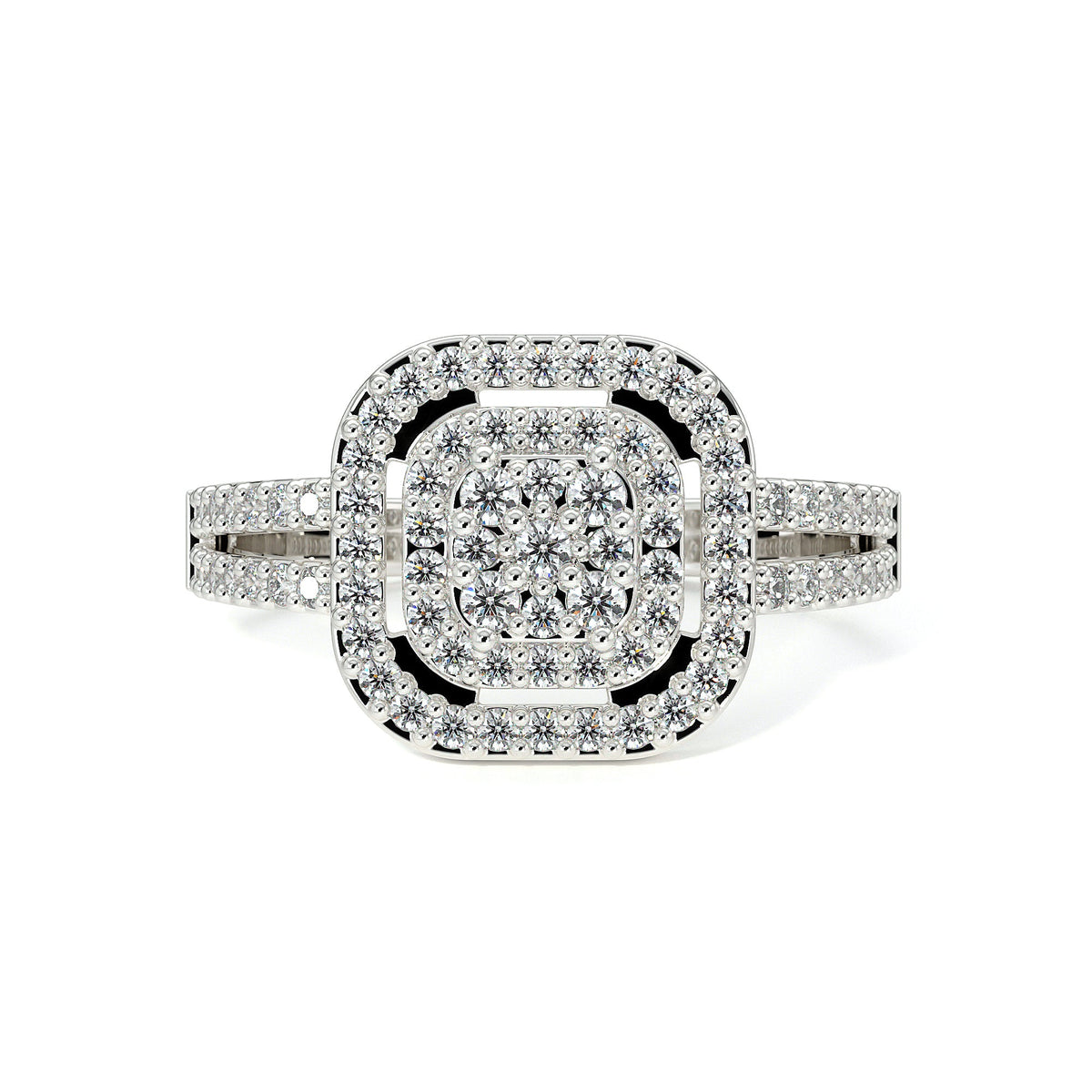 Sterling Silver Promise/Engagement Ring with Moissanite