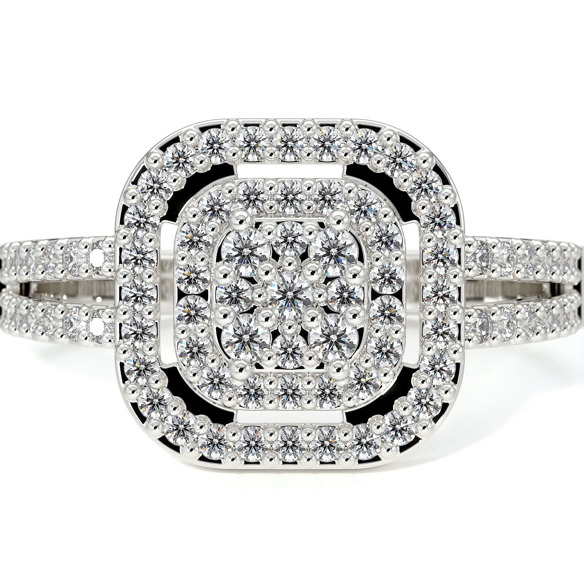 Sterling Silver Promise/Engagement Ring with Moissanite