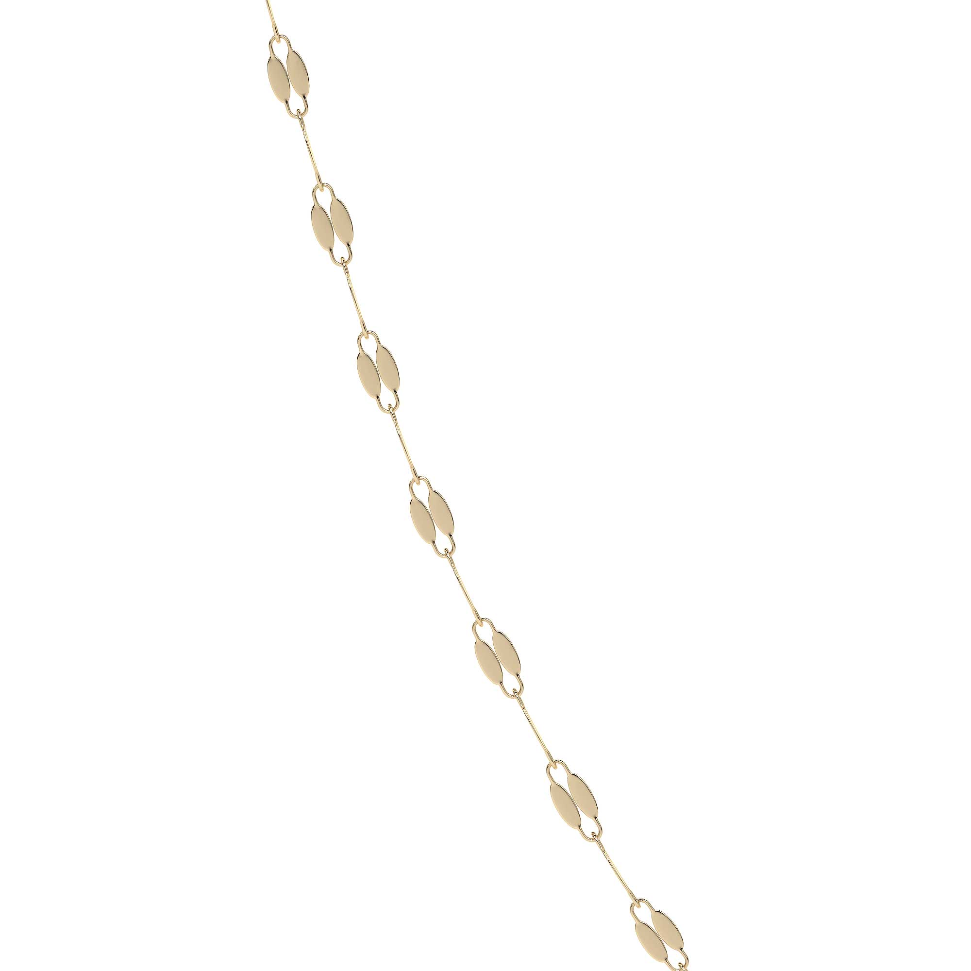 14k Italian Gold Chain, Coffee Bean Style