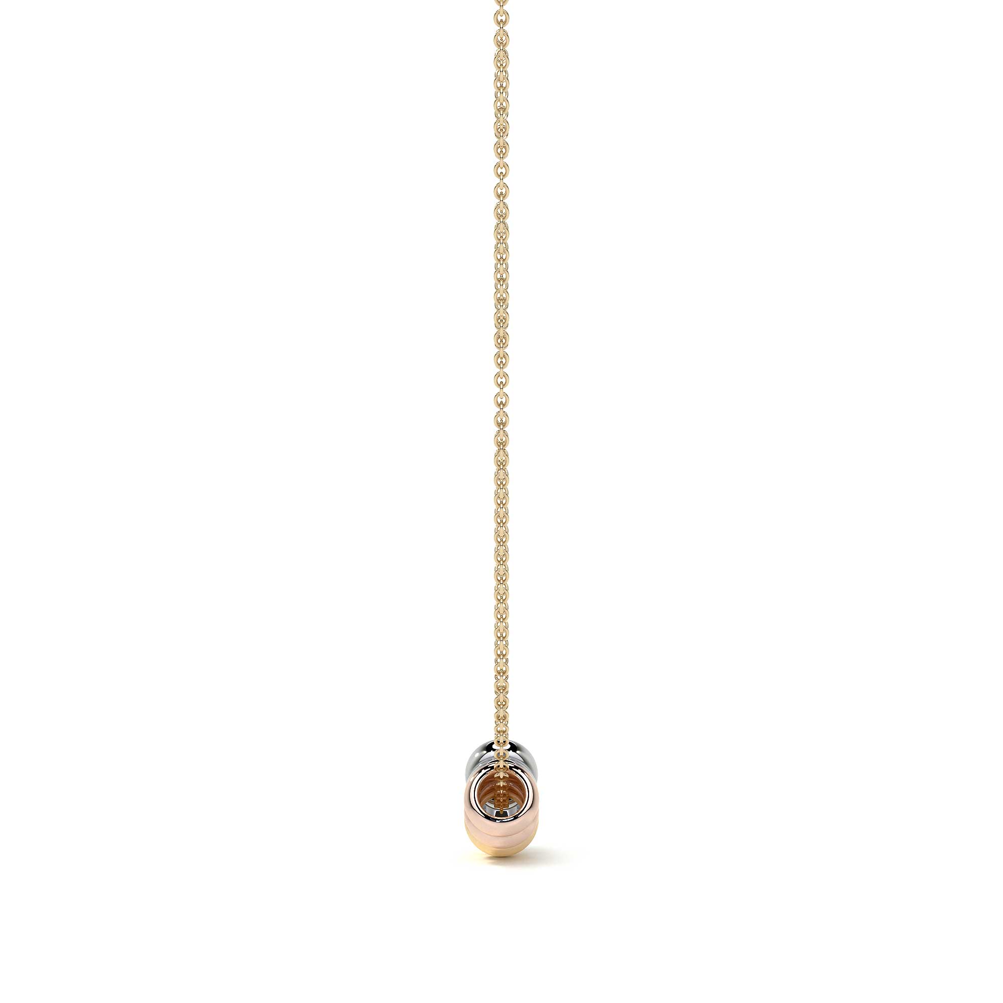 10k Italian Gold Women's Choker Chain, Tricolor Rings