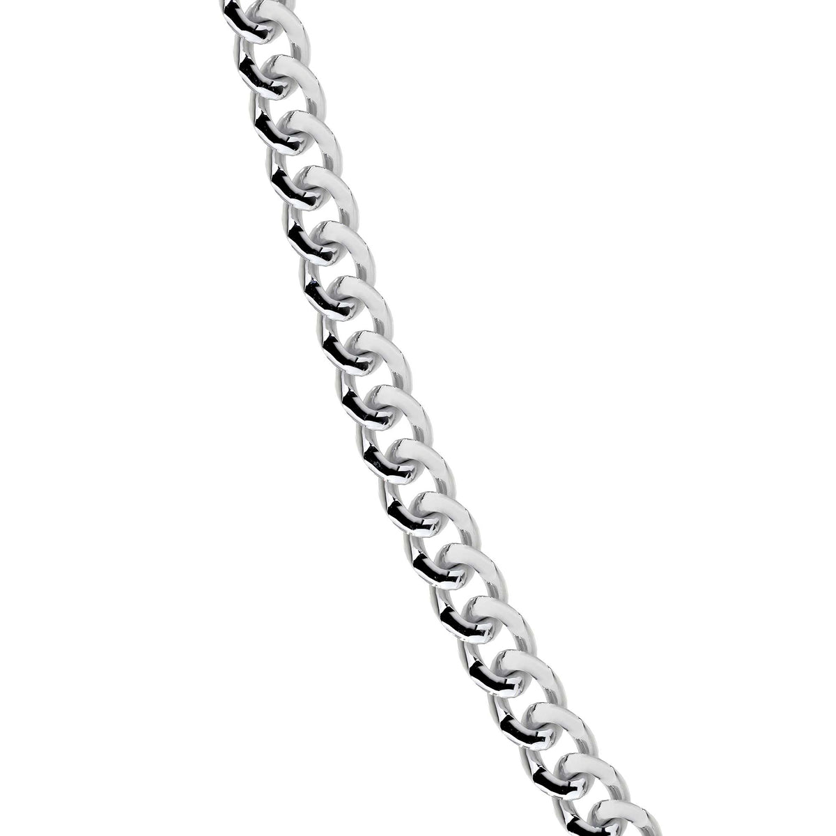 925 Sterling Silver Curb Chain 50 cm, 3.8mm Gauge