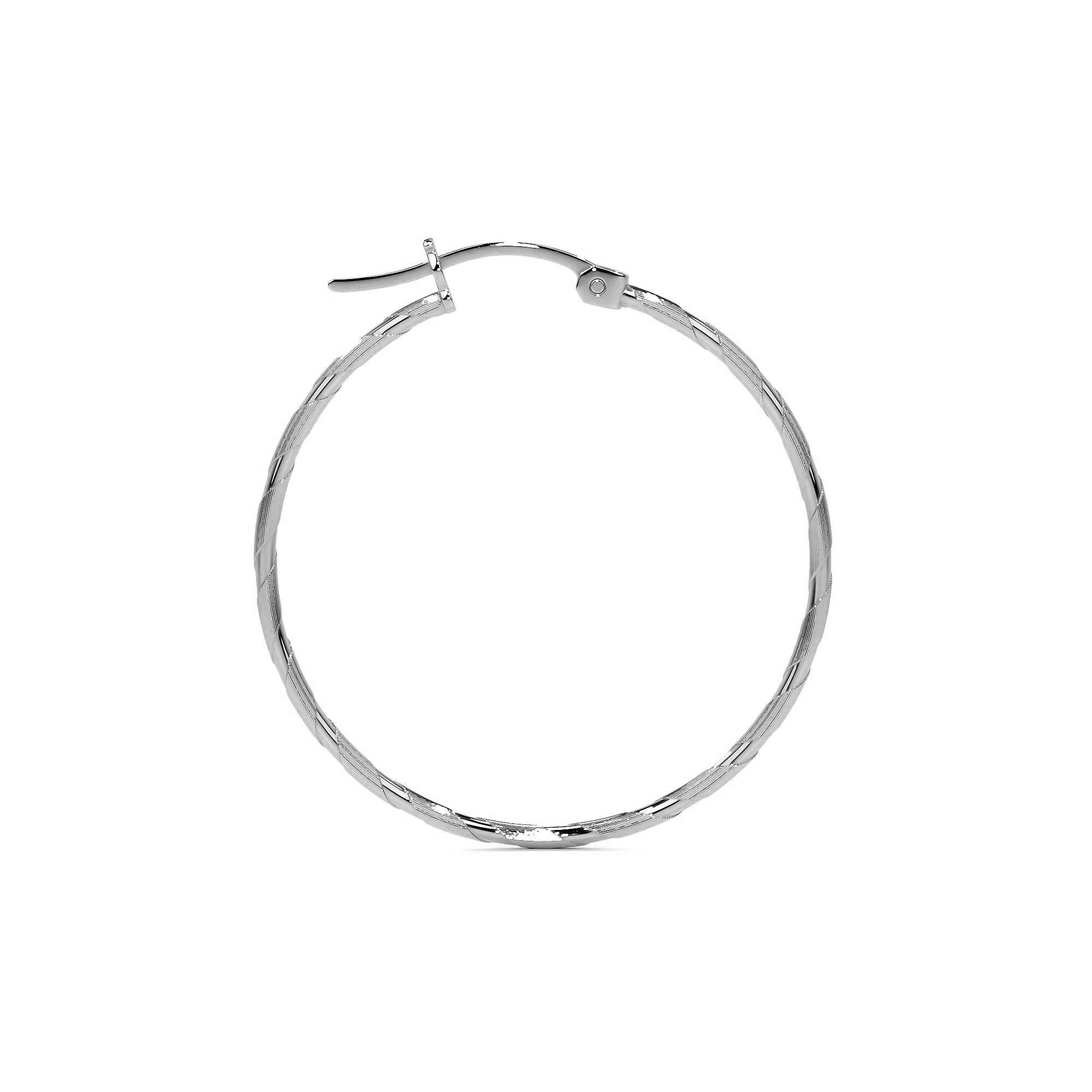 925 Sterling Silver Extra Lightweight Earring for Women with Diamond-Cut Blue Cord