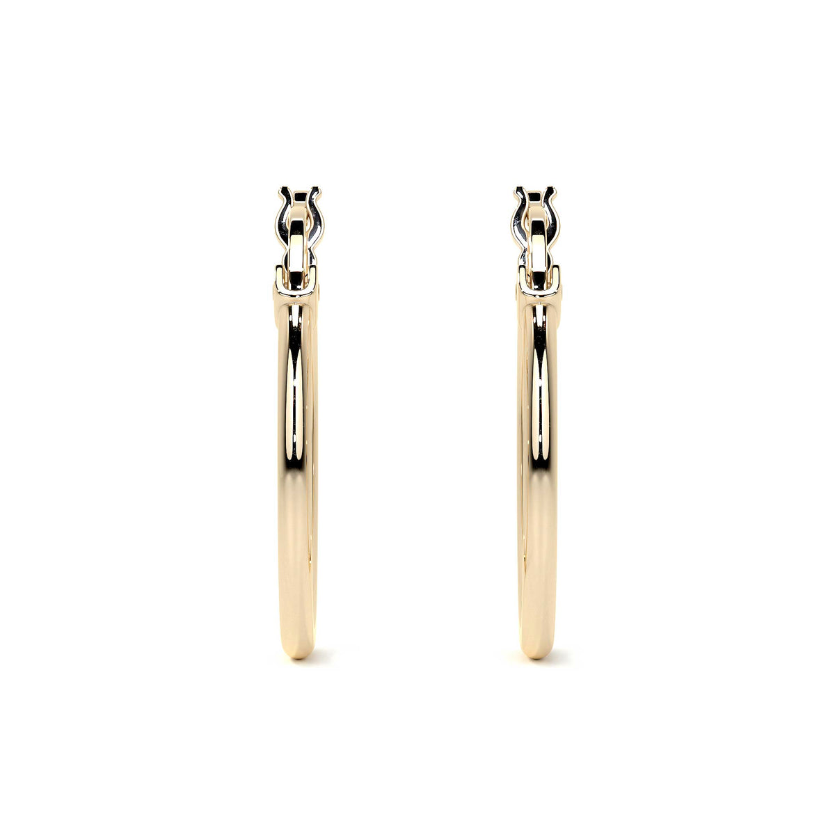 10k Gold Smooth Hoop Earring 20mm