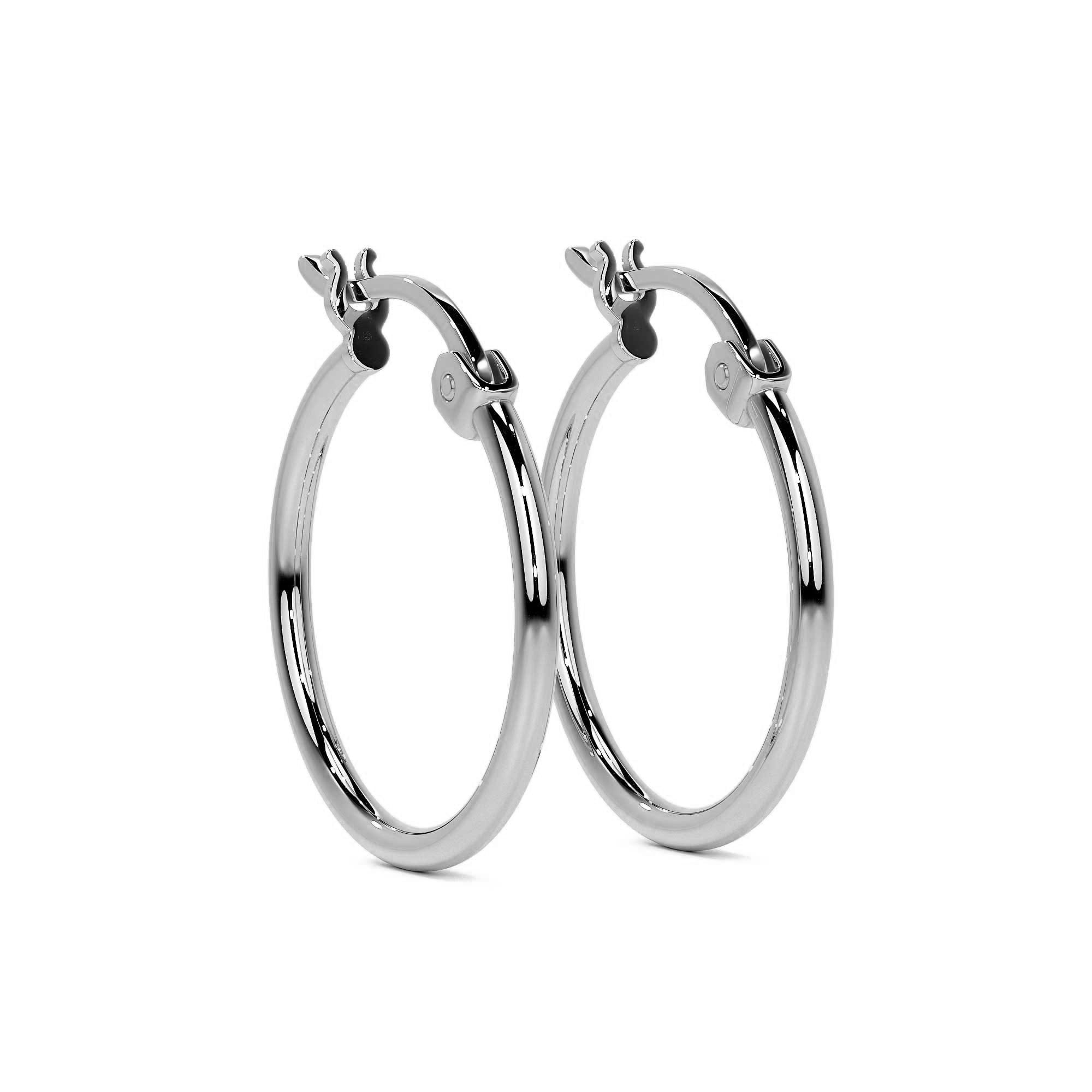 Women's Lightweight Sterling Silver Hoop Earring