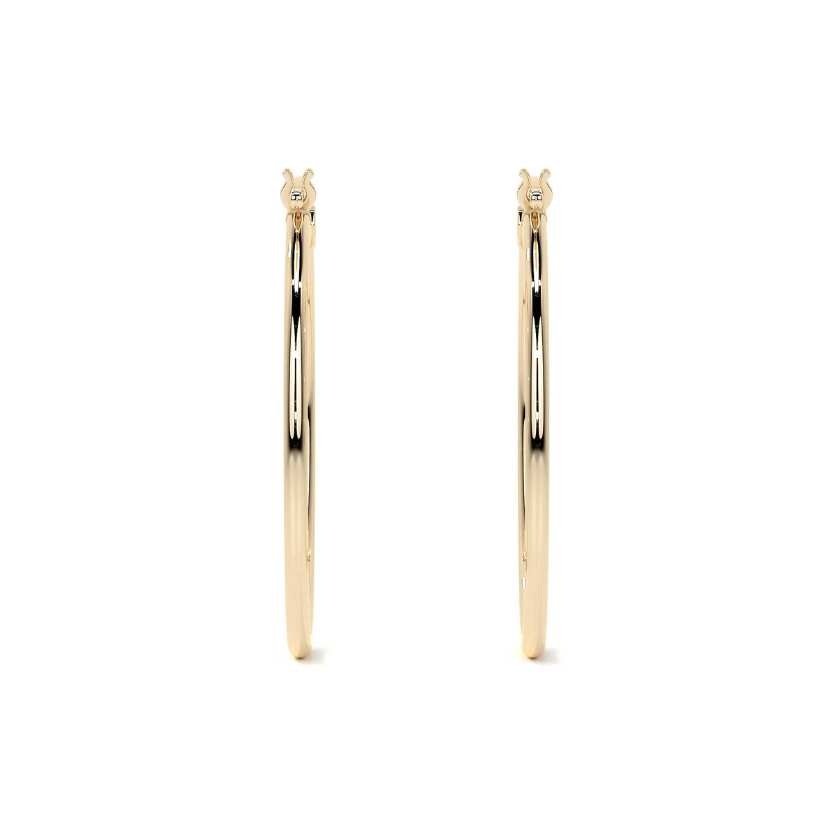 10k Gold Smooth Hoop Earring