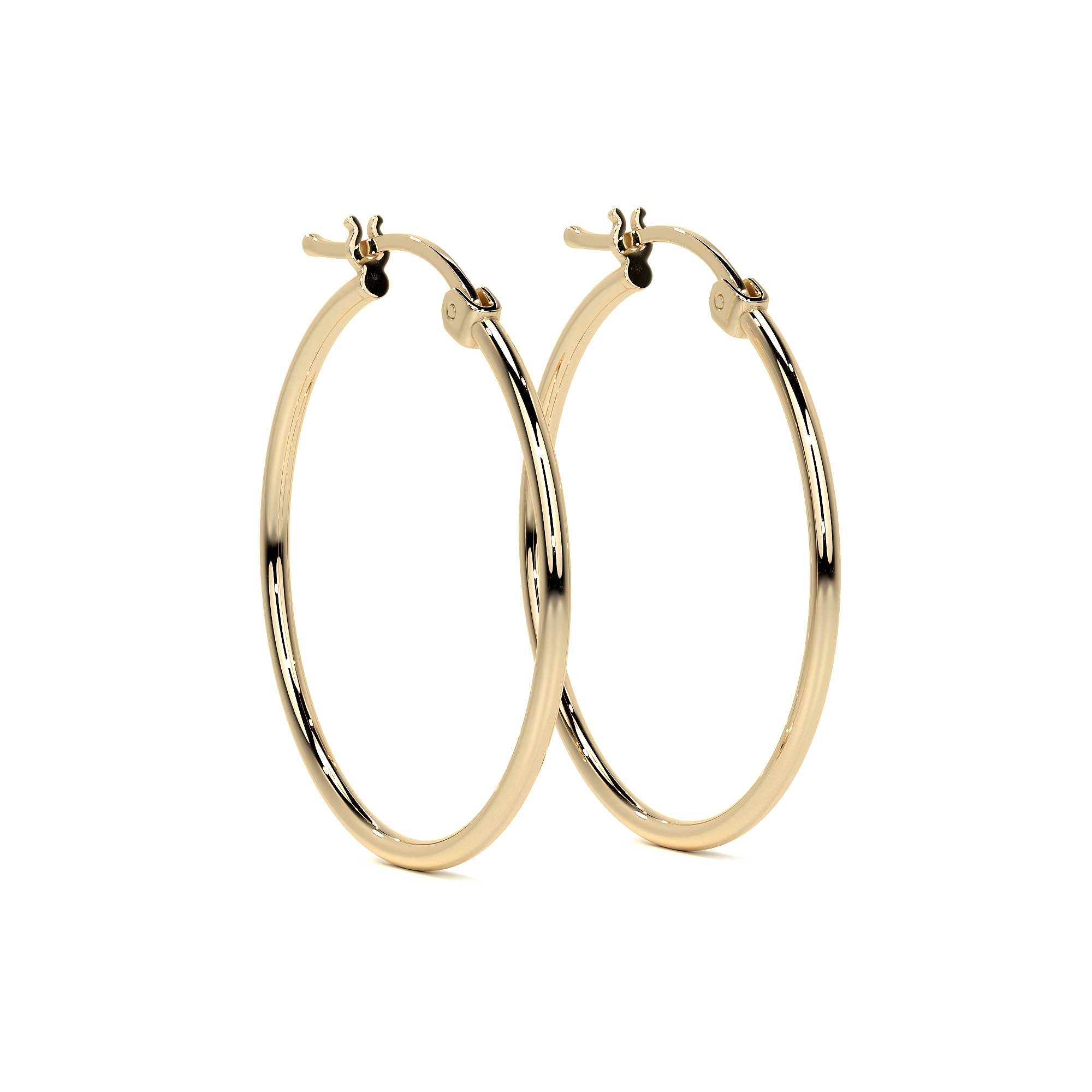 10k Gold Smooth Hoop Earring