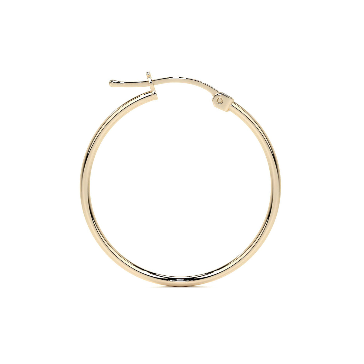 10k Gold Smooth Hoop Earring