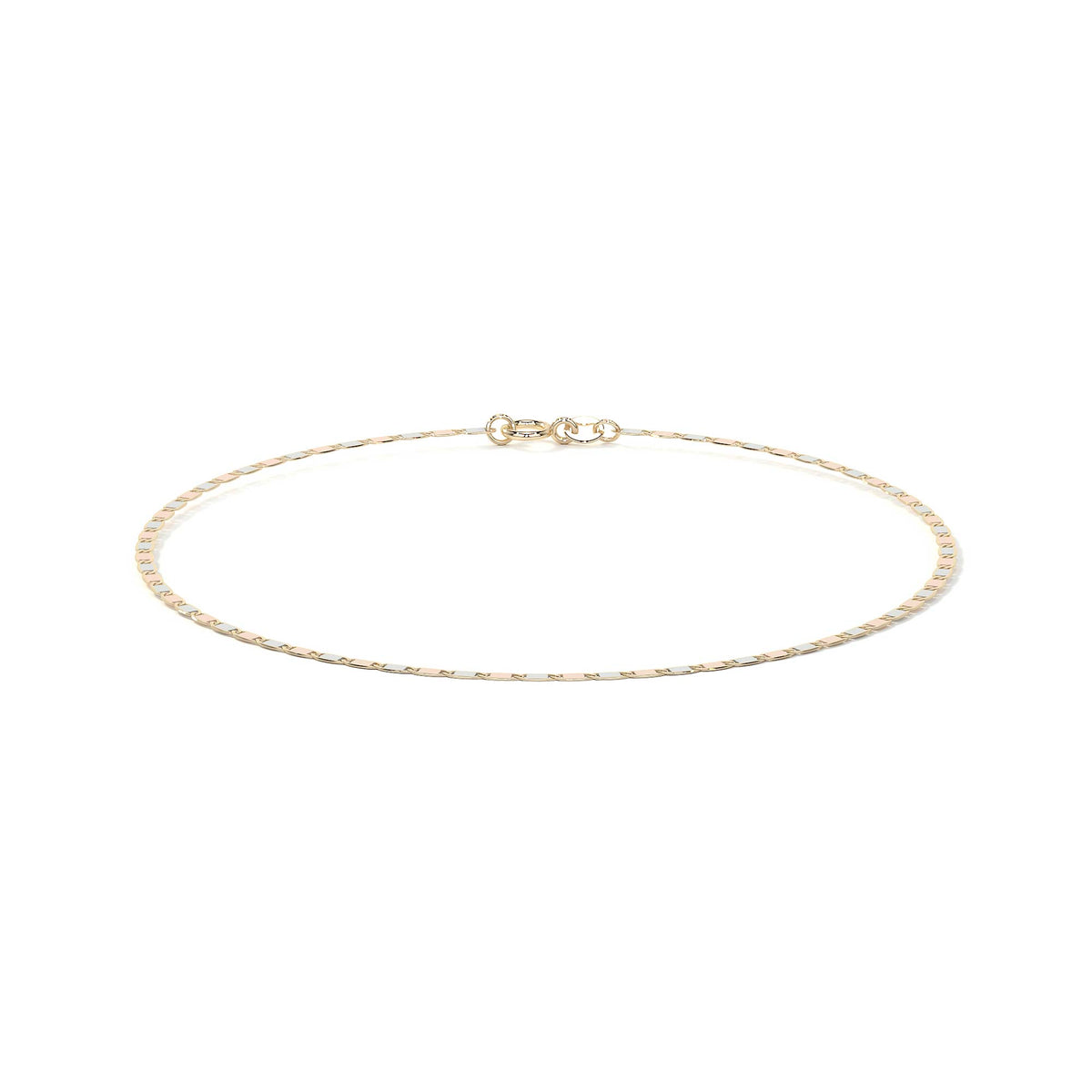 10K Gold Valentino Italian Style Bracelet | Delicate Yellow Gold or Tri-Color Bracelet