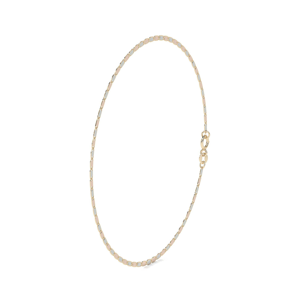 10K Gold Valentino Italian Style Bracelet | Delicate Yellow Gold or Tri-Color Bracelet