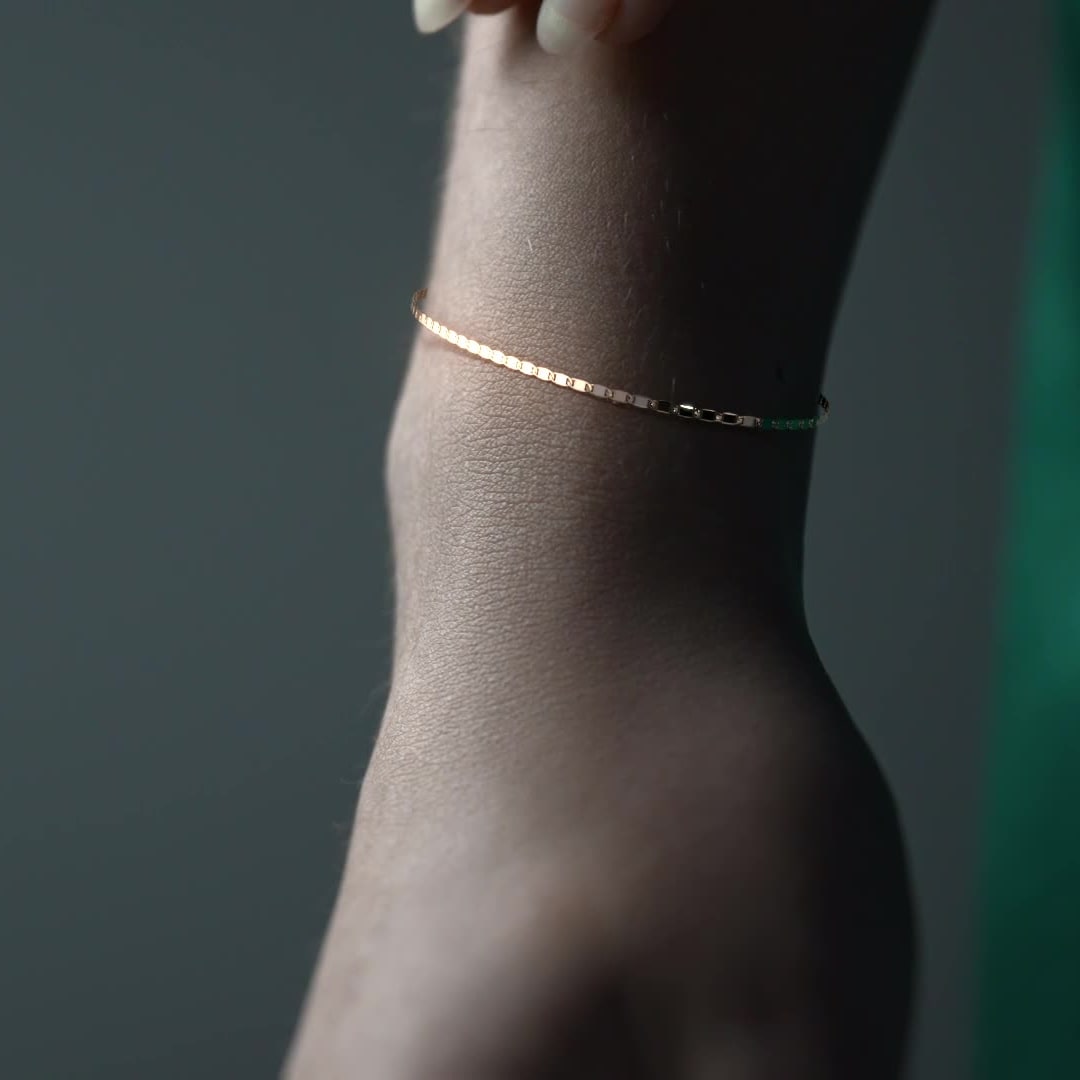 10K Gold Valentino Italian Style Bracelet | Delicate Yellow Gold or Tri-Color Bracelet
