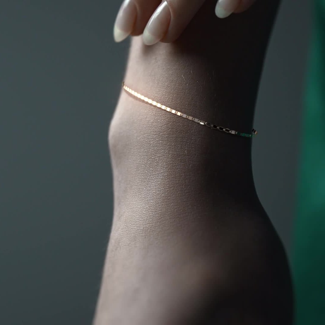 10K Gold Valentino Italian Style Bracelet | Delicate Yellow Gold or Tri-Color Bracelet
