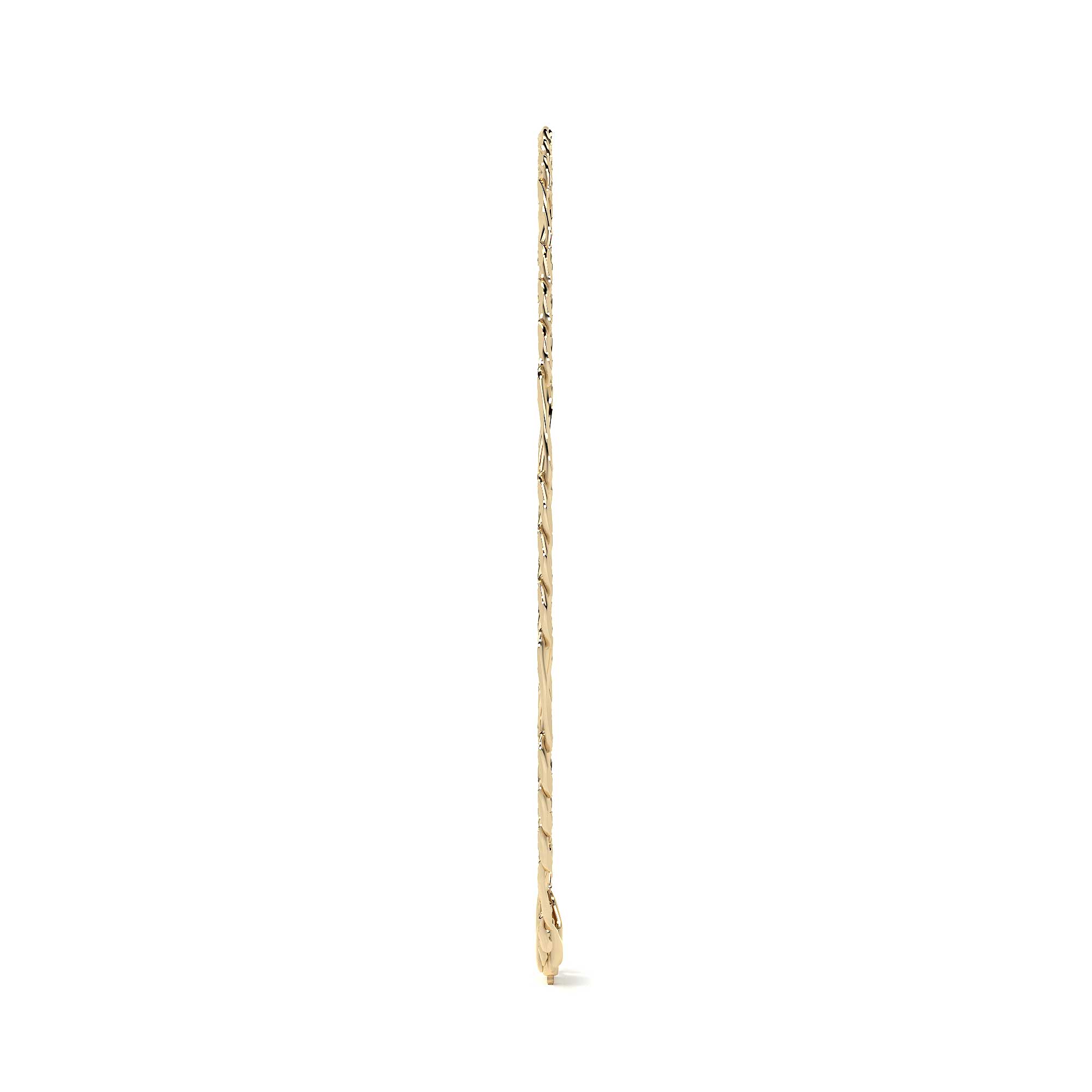 10K Italian Solid Figaro Chain, 5.3mm, 55cm