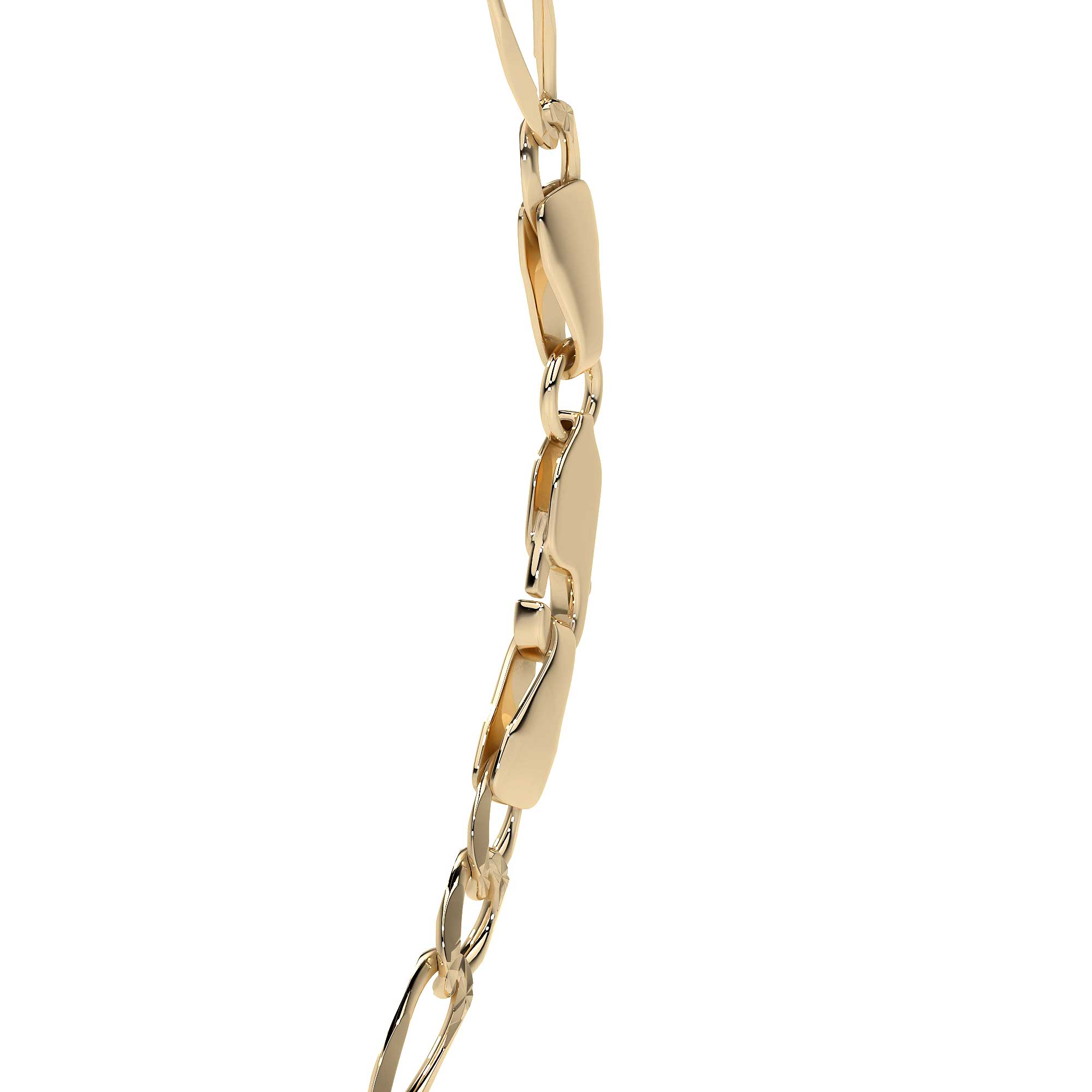 10k Gold Figaro Chain, 4.3mm, 50cm, Classic Italian Design, Gold-Tone