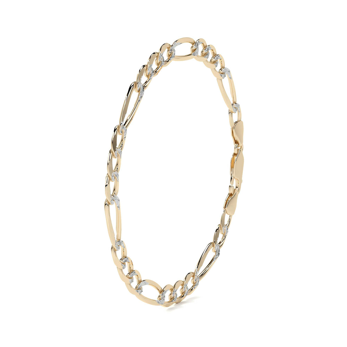 10k Gold Figaro Chain, 6mm, 50cm, Classic Italian Design, Gold-Tone