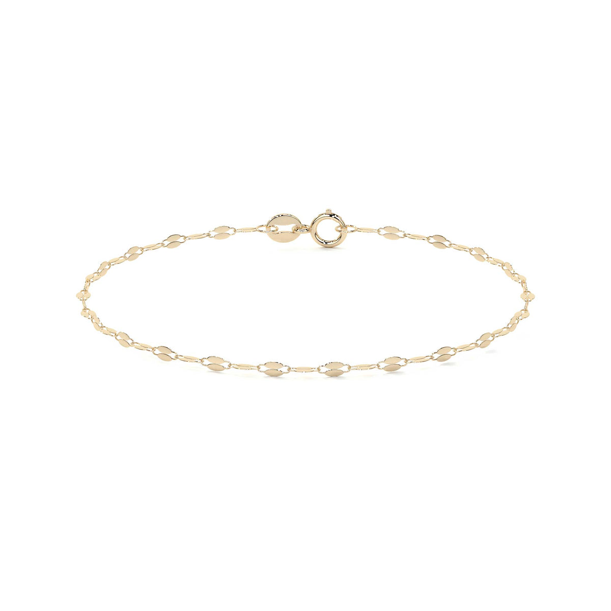 Italian Bracelet 3x1 Serpentine 14K 2.6mm, 18.5cm