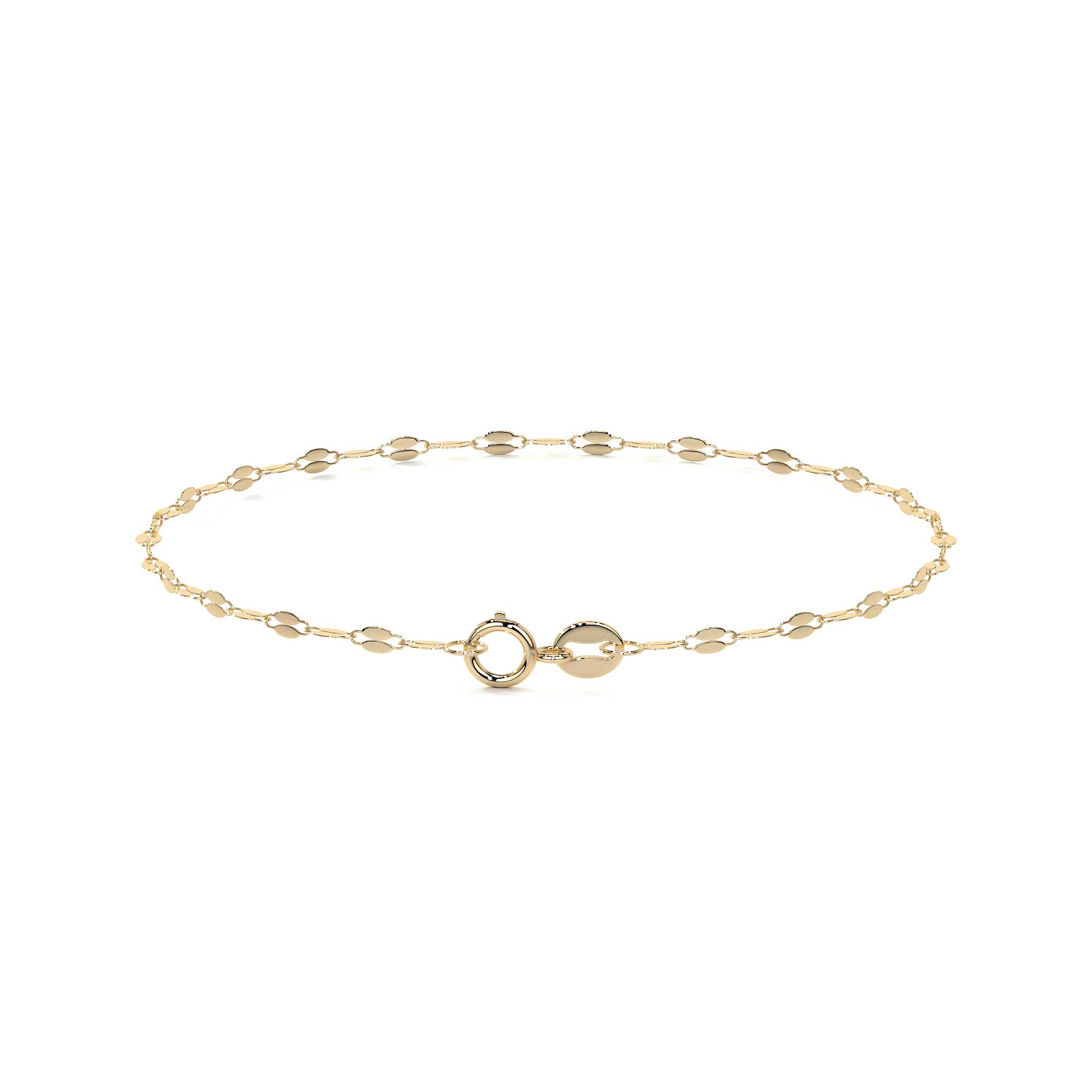 Italian Bracelet 3x1 Serpentine 14K 2.6mm, 18.5cm