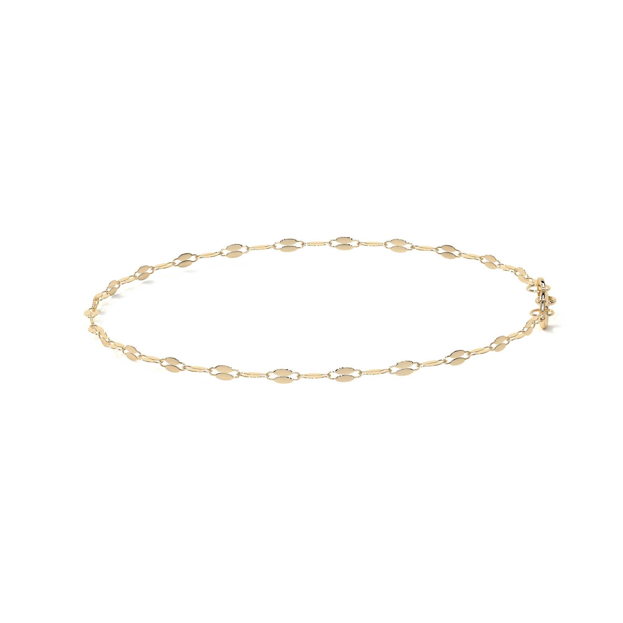 Italian Bracelet 3x1 Serpentine 14K 2.6mm, 18.5cm