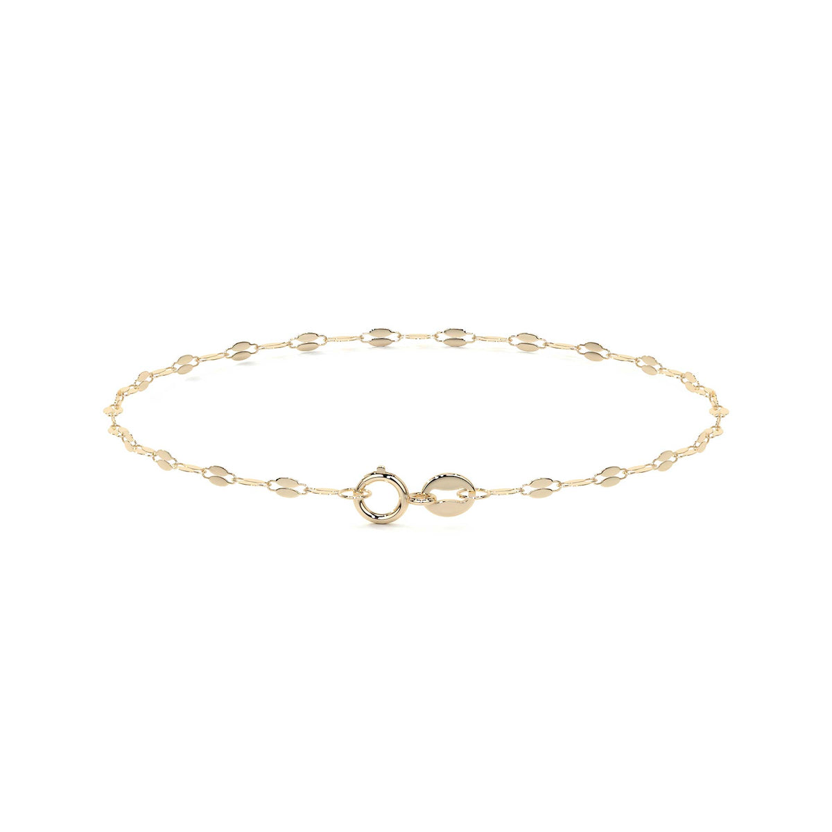 10K Gold Slave Italian Serpentine Figaro Style | Delicate Fine Jewelry Bracelet