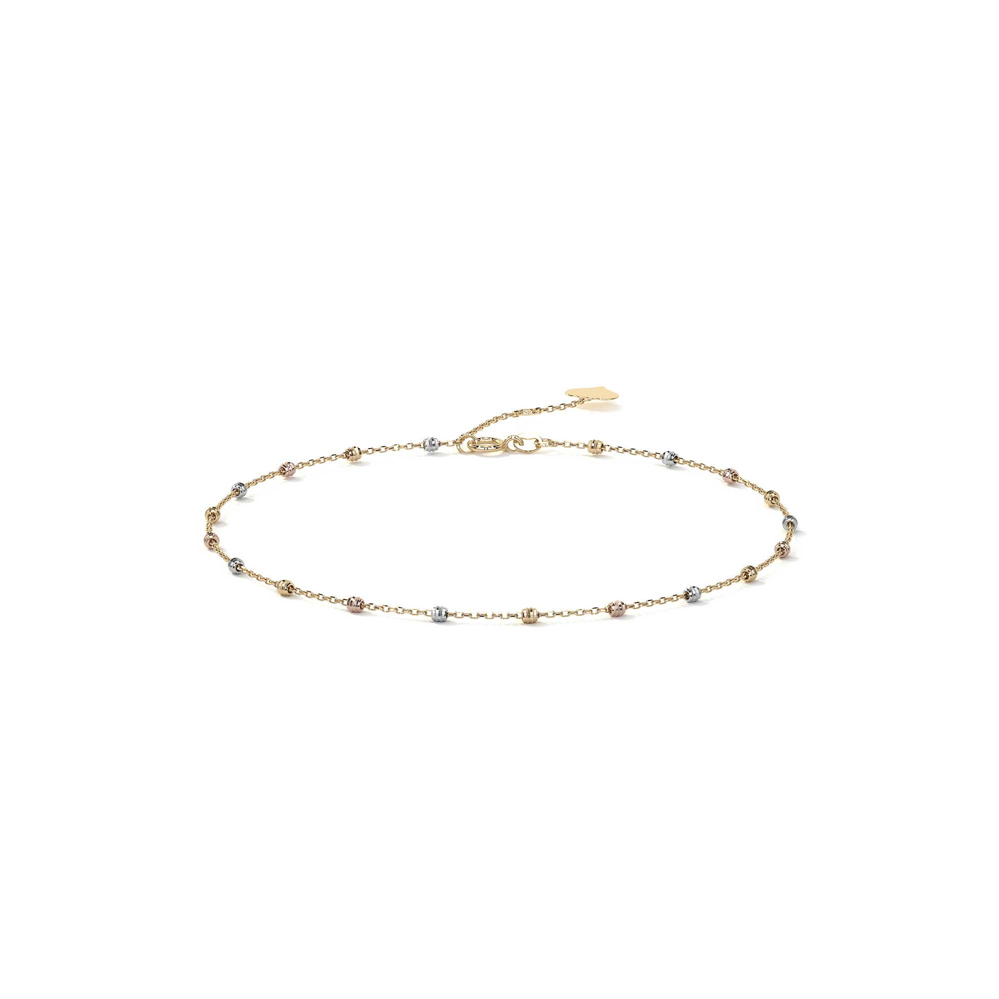 10K Gold Adjustable Viviana Bracelet with Plain Ball | Elegant Fine Jewelry Bracelet