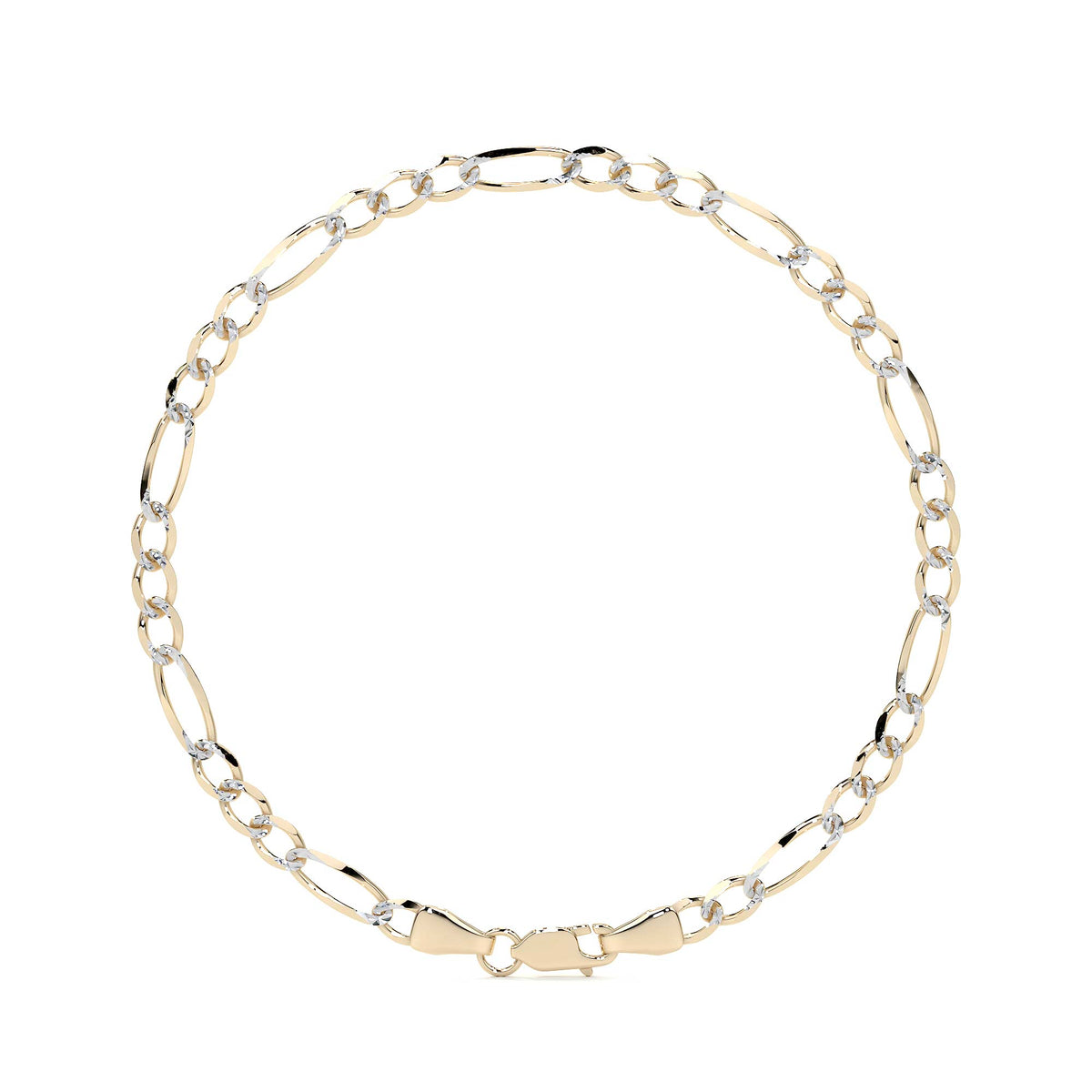 10K Gold Figaro Style Bracelet | Elegant Fine Jewelry Bangle