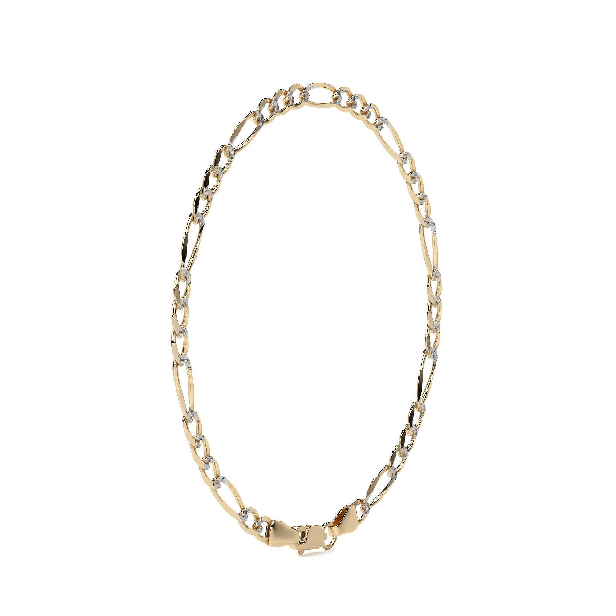 10K Gold Figaro Style Bracelet | Elegant Fine Jewelry Bangle