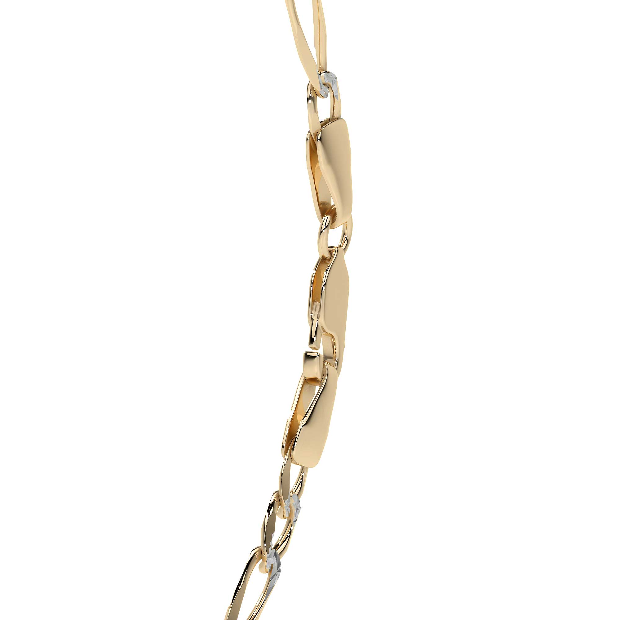 10K Gold Figaro Style Bracelet | Elegant Fine Jewelry Bangle