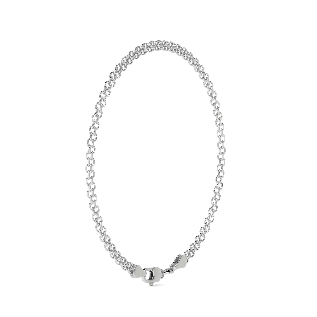 925 Silver Byzantine Bracelet 18 Cm Gauge 2.4 Mm