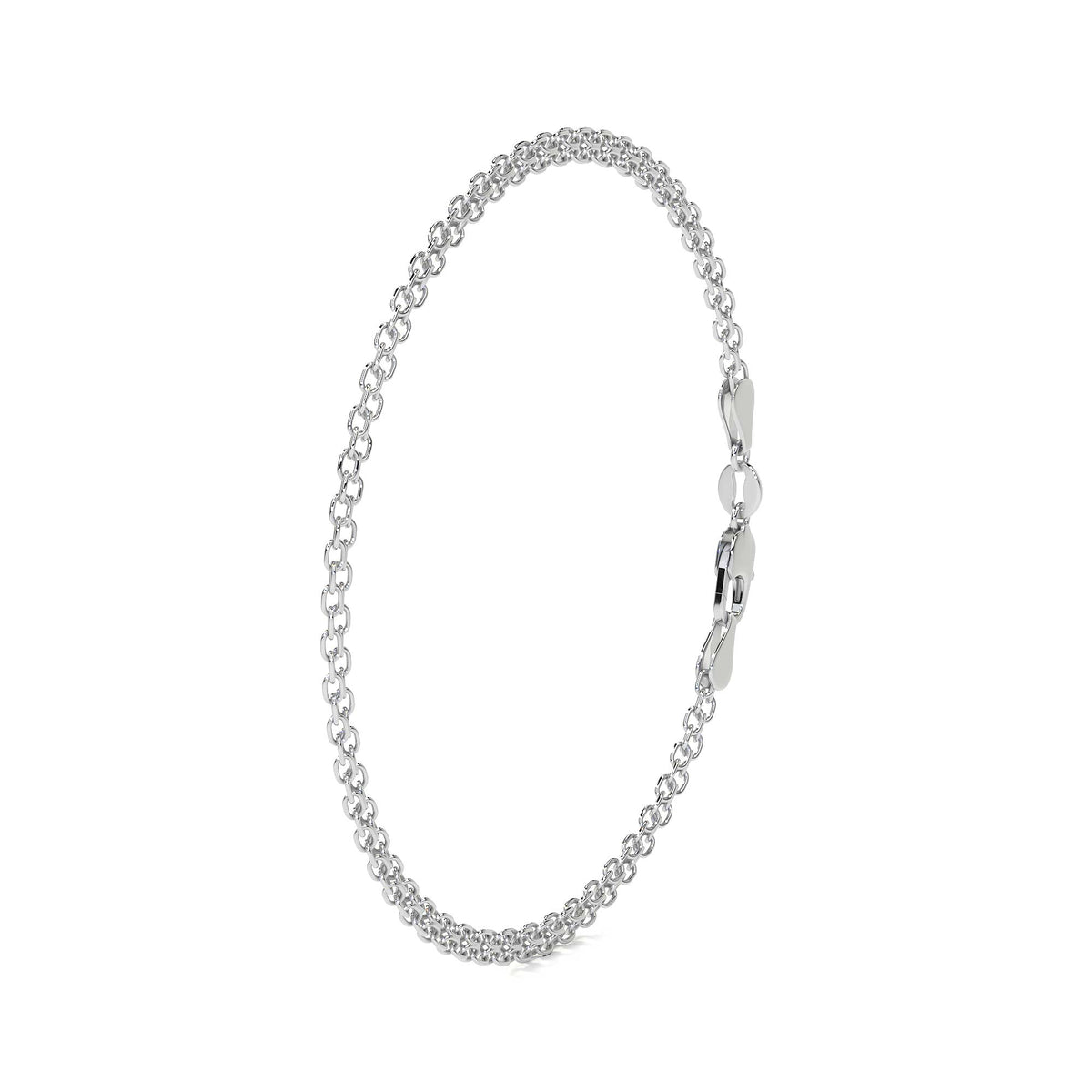 925 Silver Byzantine Bracelet 18 Cm Gauge 2.4 Mm