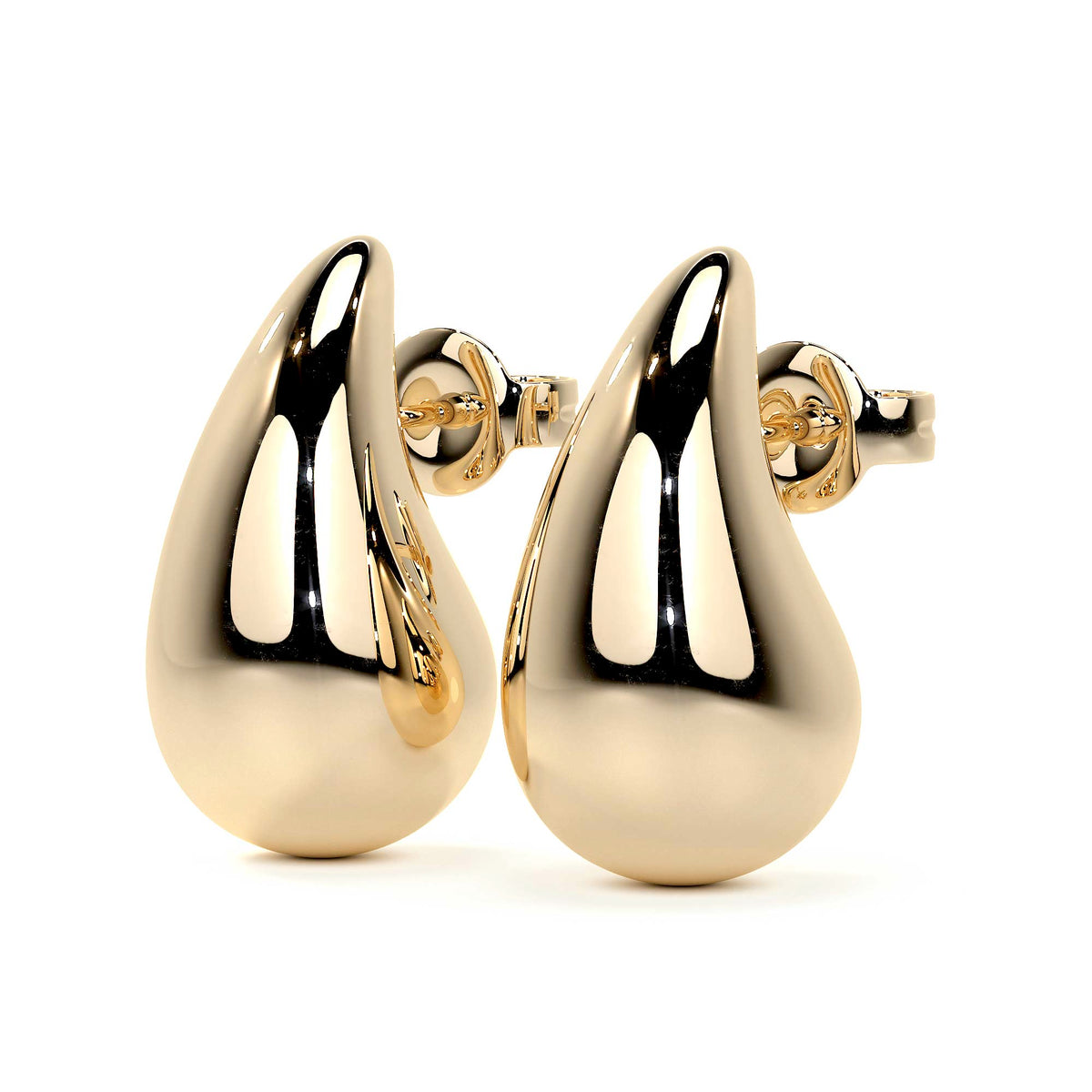 10k Gold Teardrop-Shaped Earring