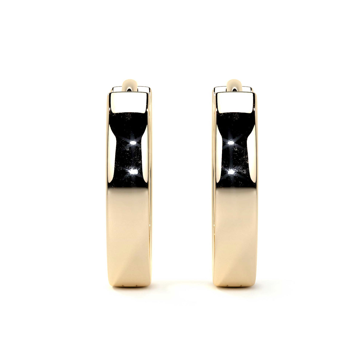 10k Gold Huggie Earrings with Zirconia