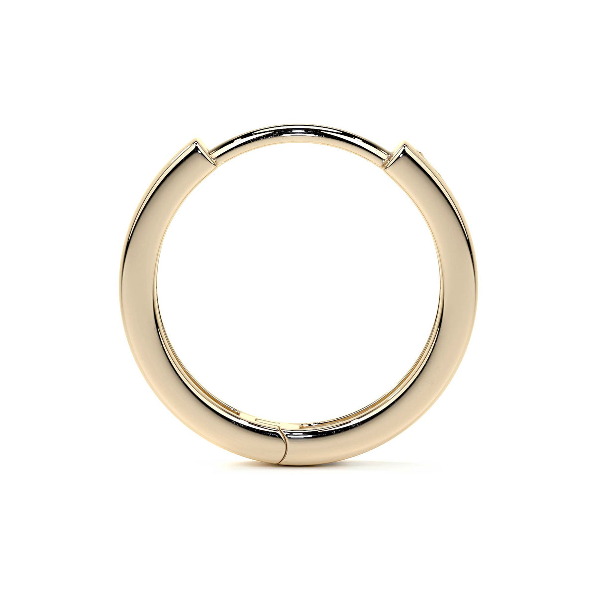 10k Gold Huggie Earrings with Zirconia