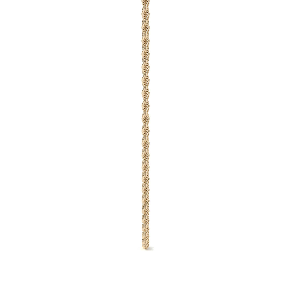 10k Italian Gold Hollow Torsal Chain, 3.8mm Gauge, 60cm