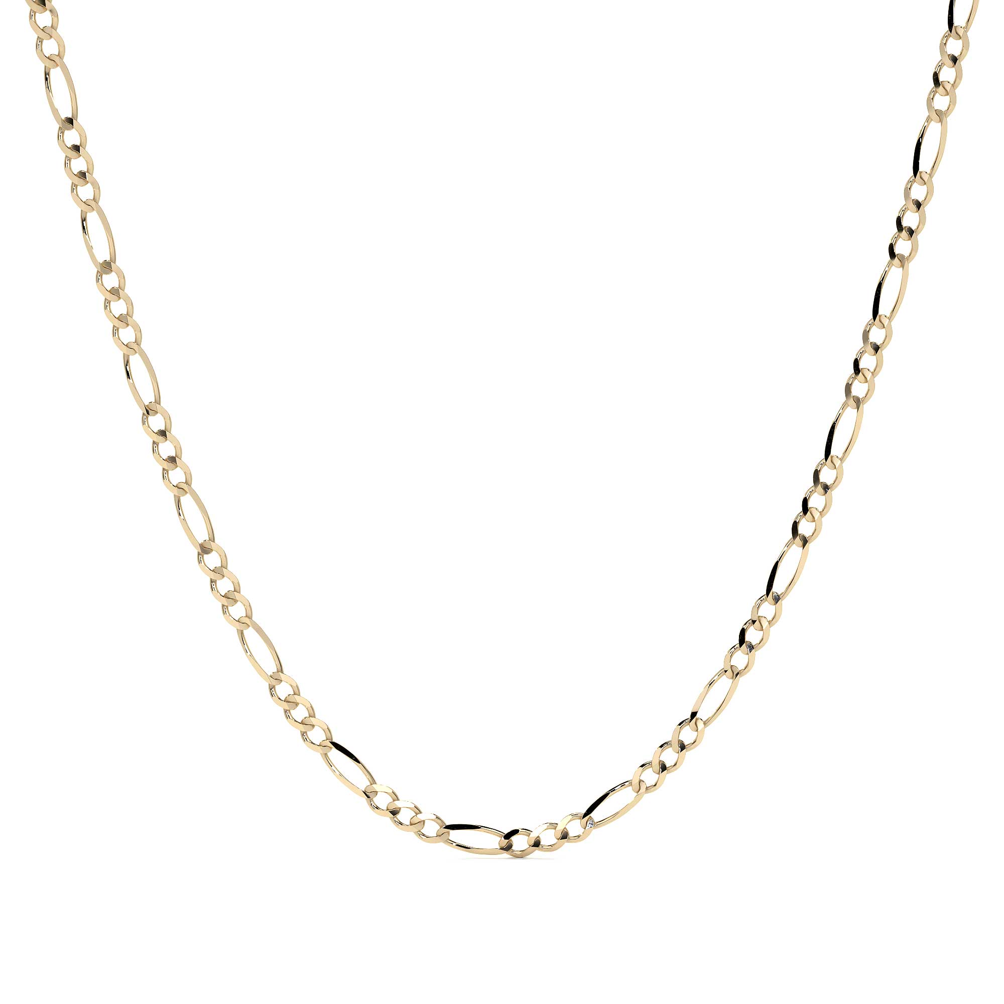 Solid 10K Italian Figaro Chain, 2mm