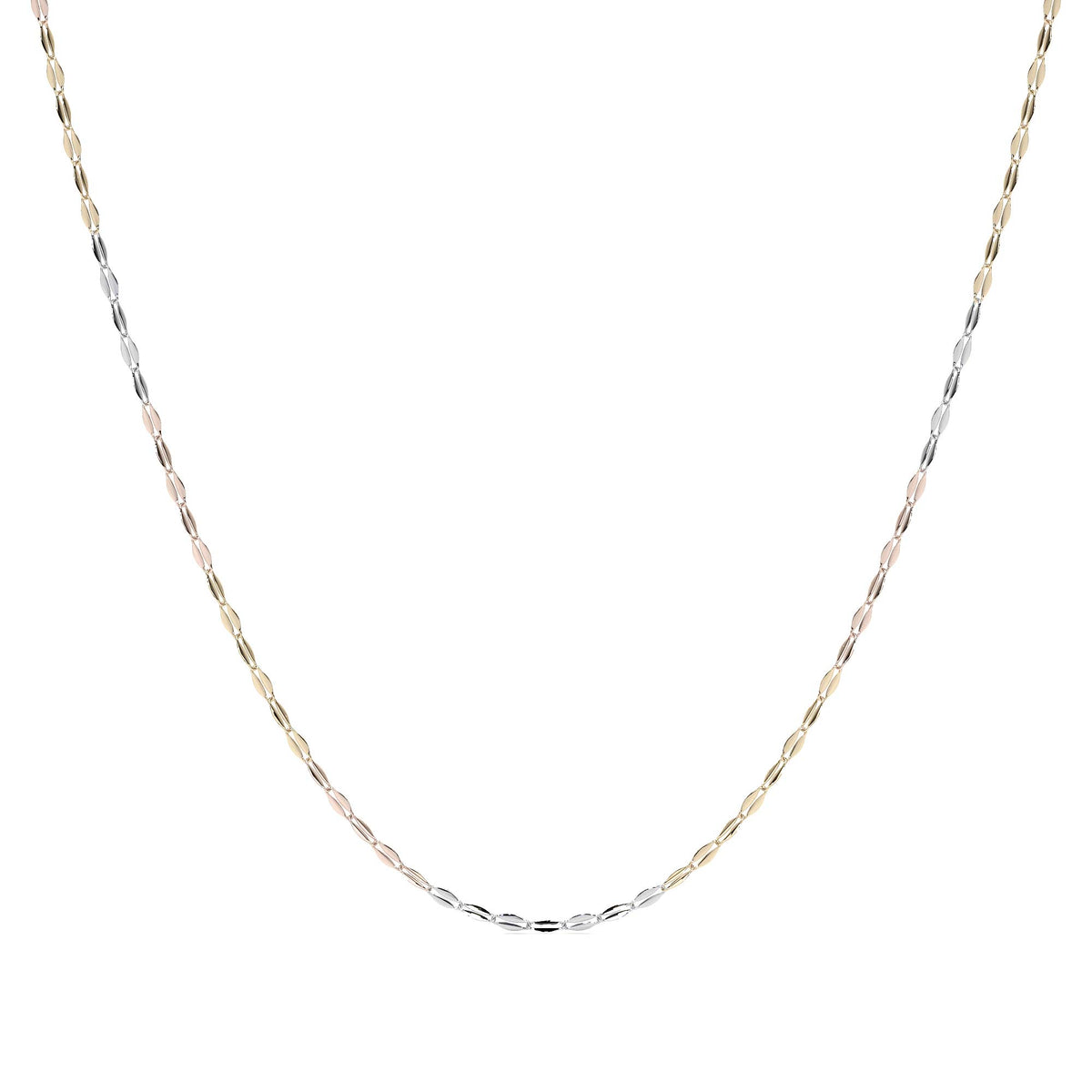 10k Italian Gold Chain, Coffee Bean Style