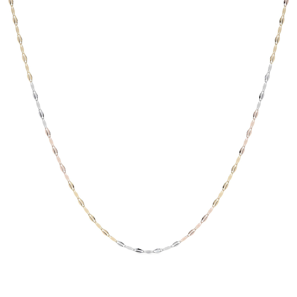 10k Italian Gold Chain, Coffee Bean Style