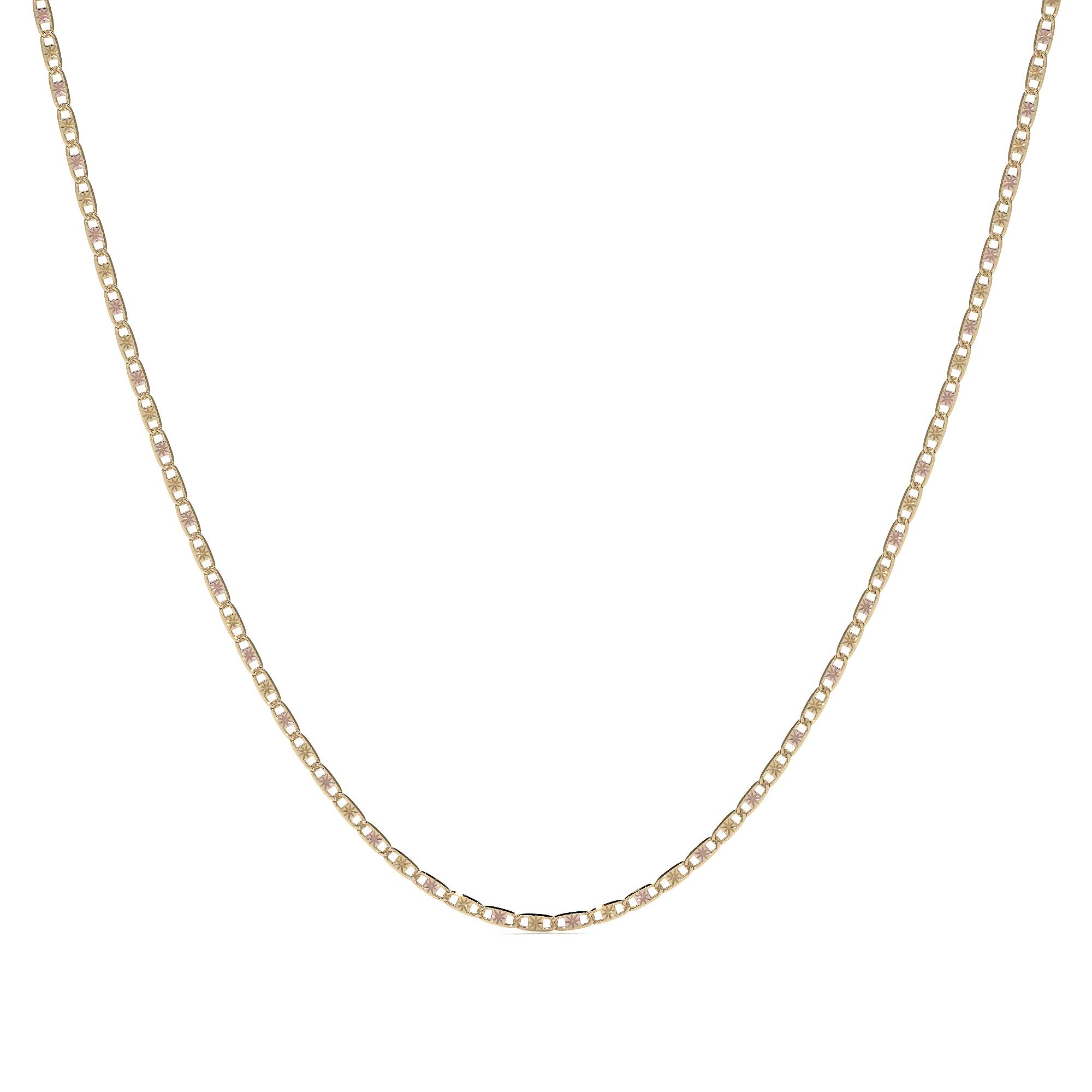 14K Gold Valentino Chain 45cm | Italian Gold Necklace with Spring Ring Clasp | Fine Jewelry