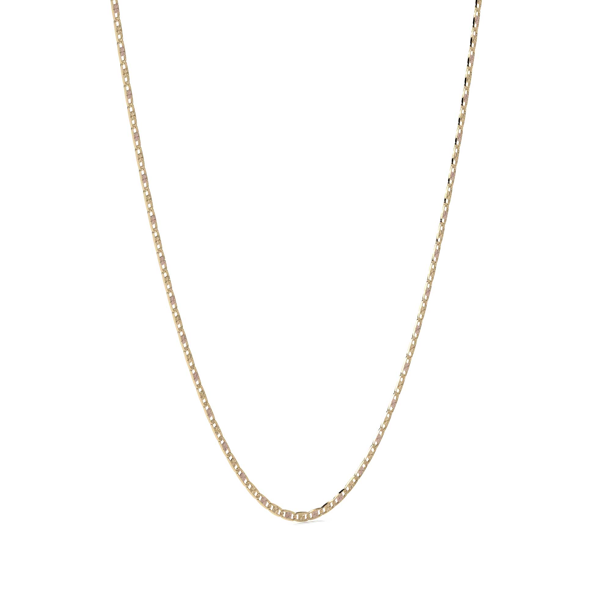 14K Gold Valentino Chain 45cm | Italian Gold Necklace with Spring Ring Clasp | Fine Jewelry