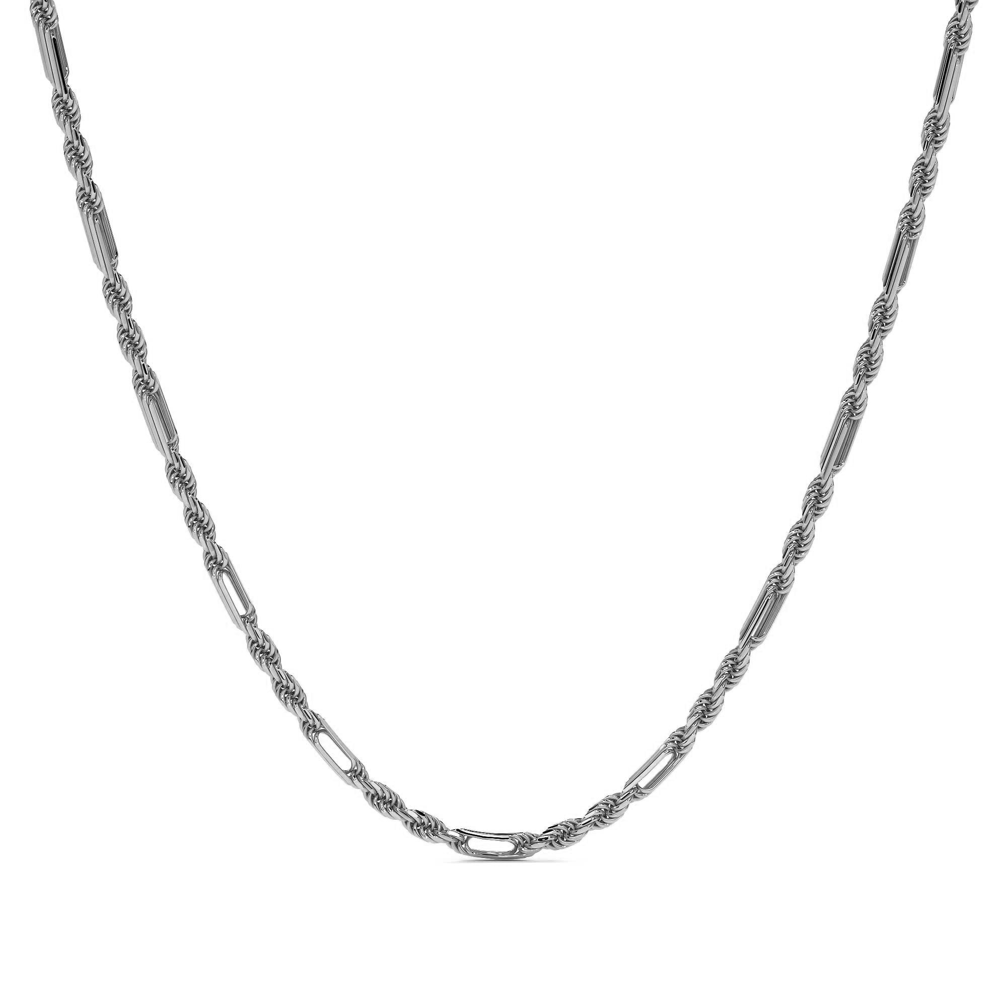 925 Sterling Silver Torsal Figaro 3x1 Chain, 7.5mm Gauge