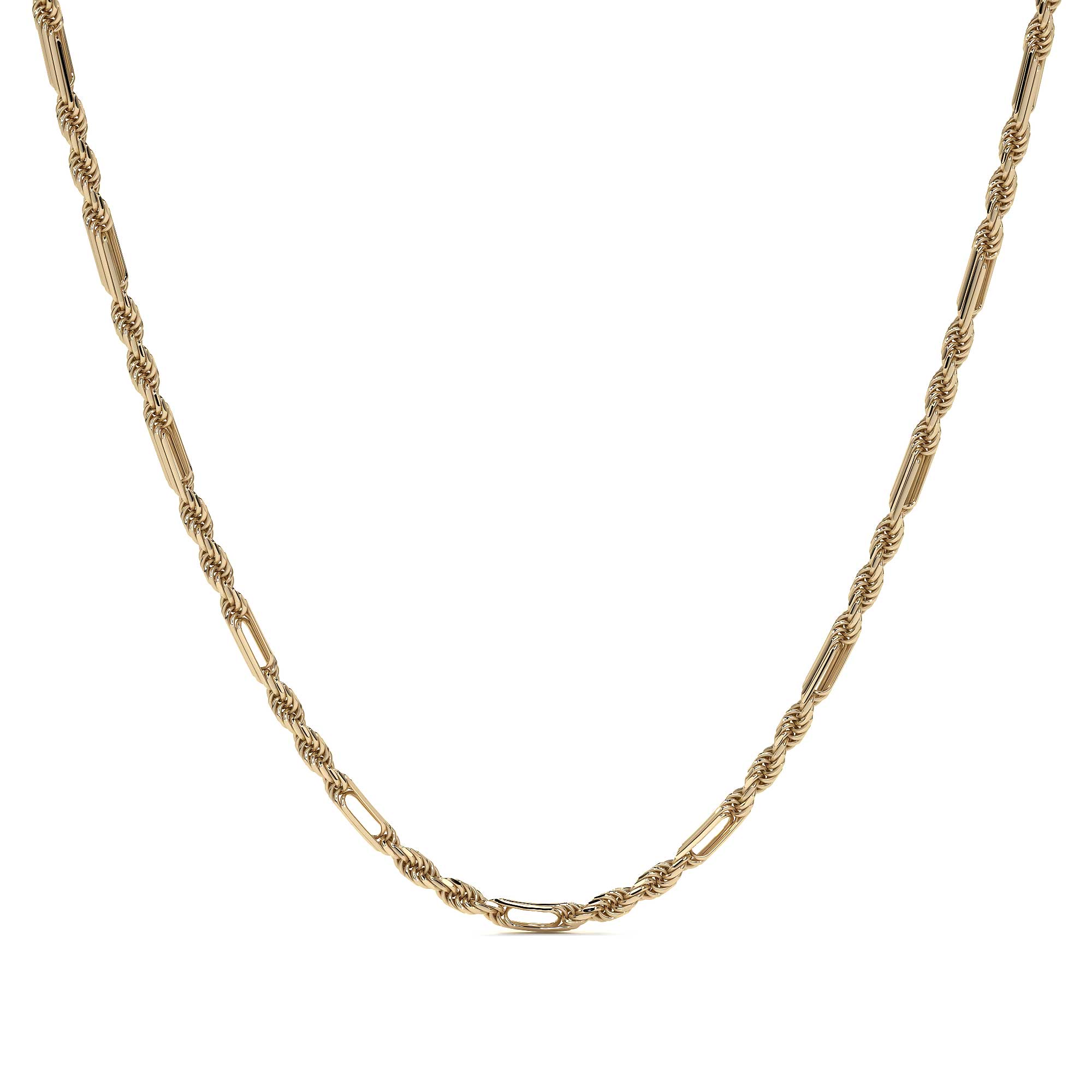 14k Italian Torsal Figaro 3x1 Chain, 60cm, 3.0mm Gauge