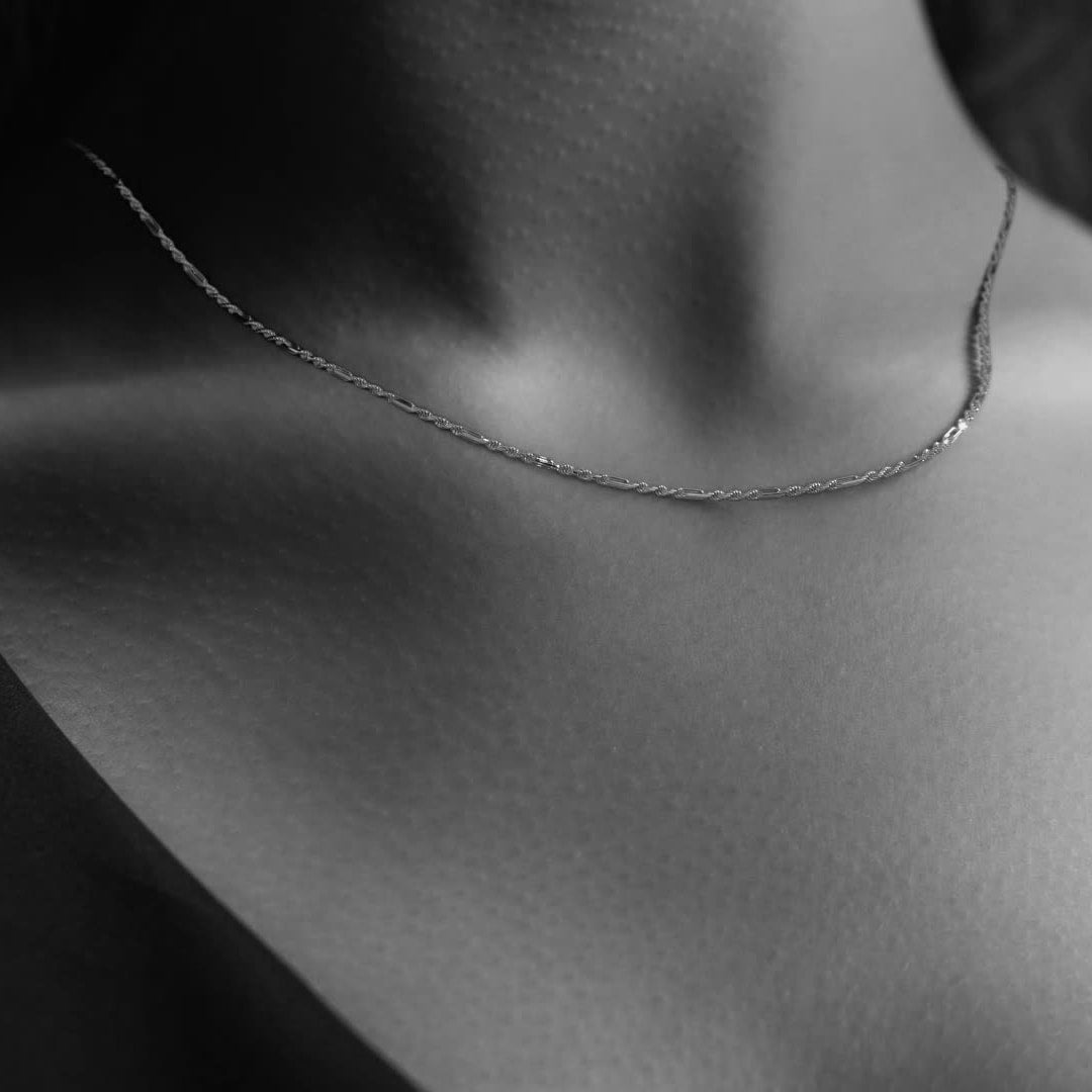 925 Sterling Silver Torsal Figaro 3x1 Chain, 7.5mm Gauge