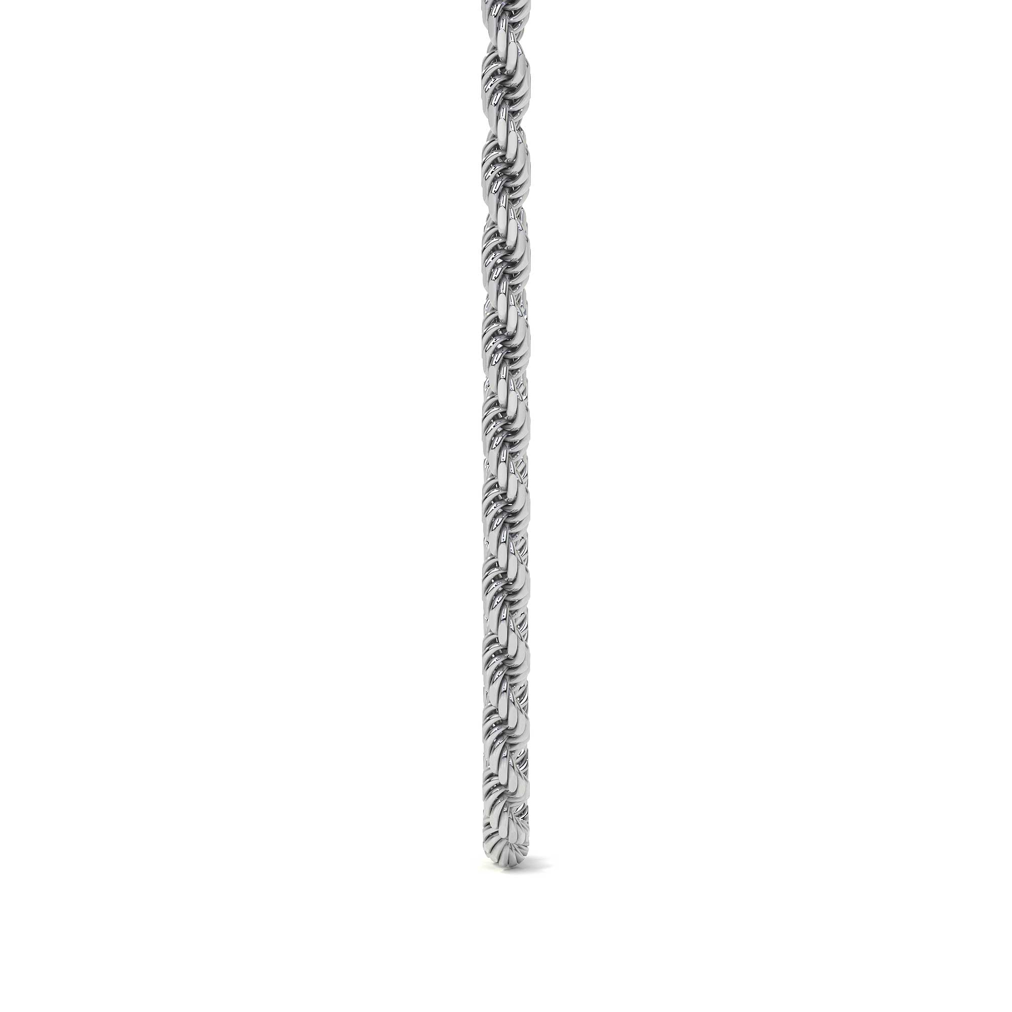 925 Sterling Silver Rope Chain 55cm 3.2mm Gauge, 4 Colors