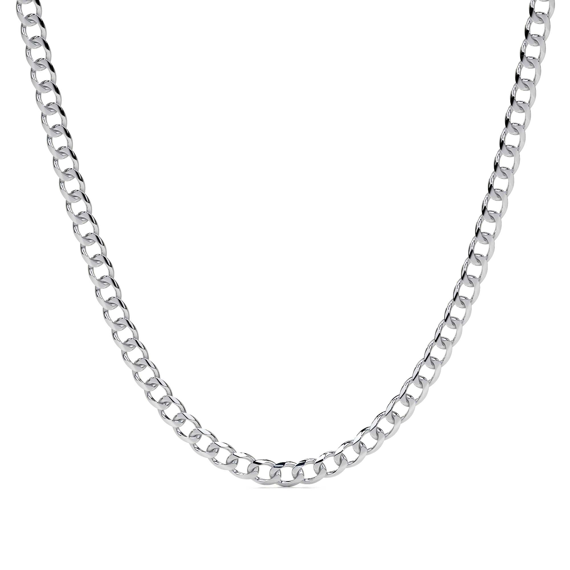 925 Sterling Silver Curb Chain, 3.2mm Gauge, in 5 Colors