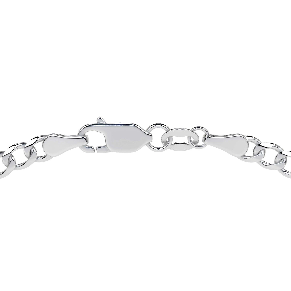 925 Sterling Silver Curb Chain, 3.2mm Gauge, in 5 Colors