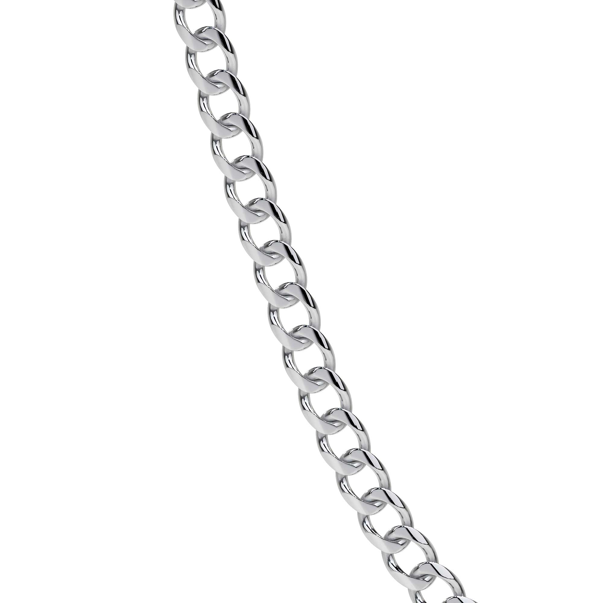 925 Sterling Silver Curb Chain, 3.2mm Gauge, in 5 Colors