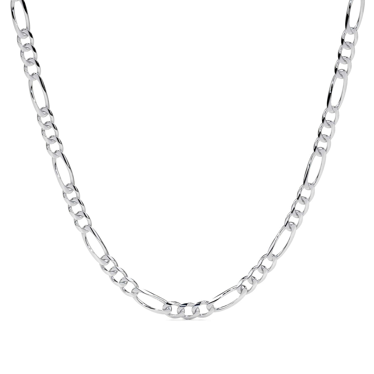 925 Sterling Silver Figaro 3x1 Chain, 6.1mm Gauge