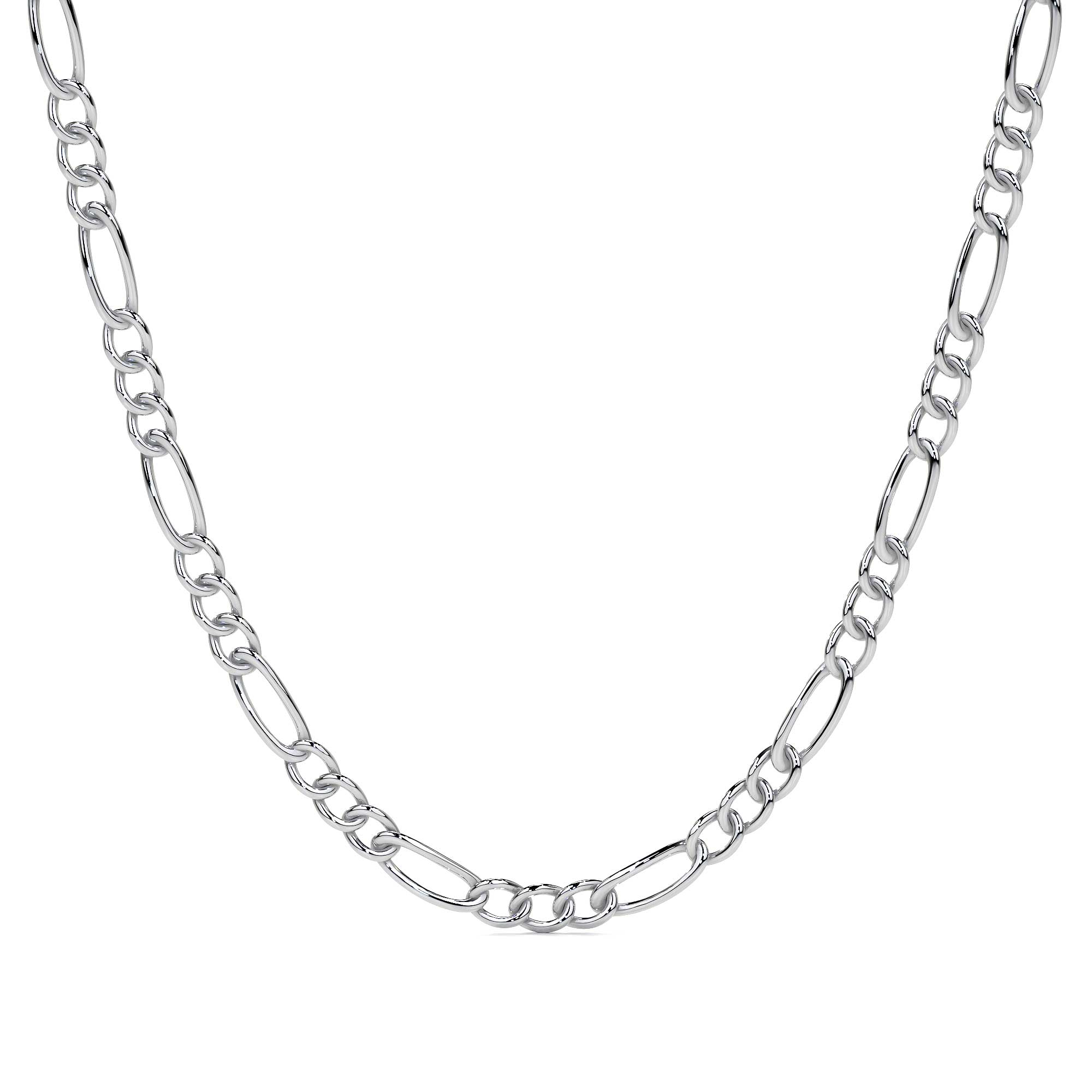 925 Sterling Silver Figaro 3x1 Chain, 6.1mm Gauge