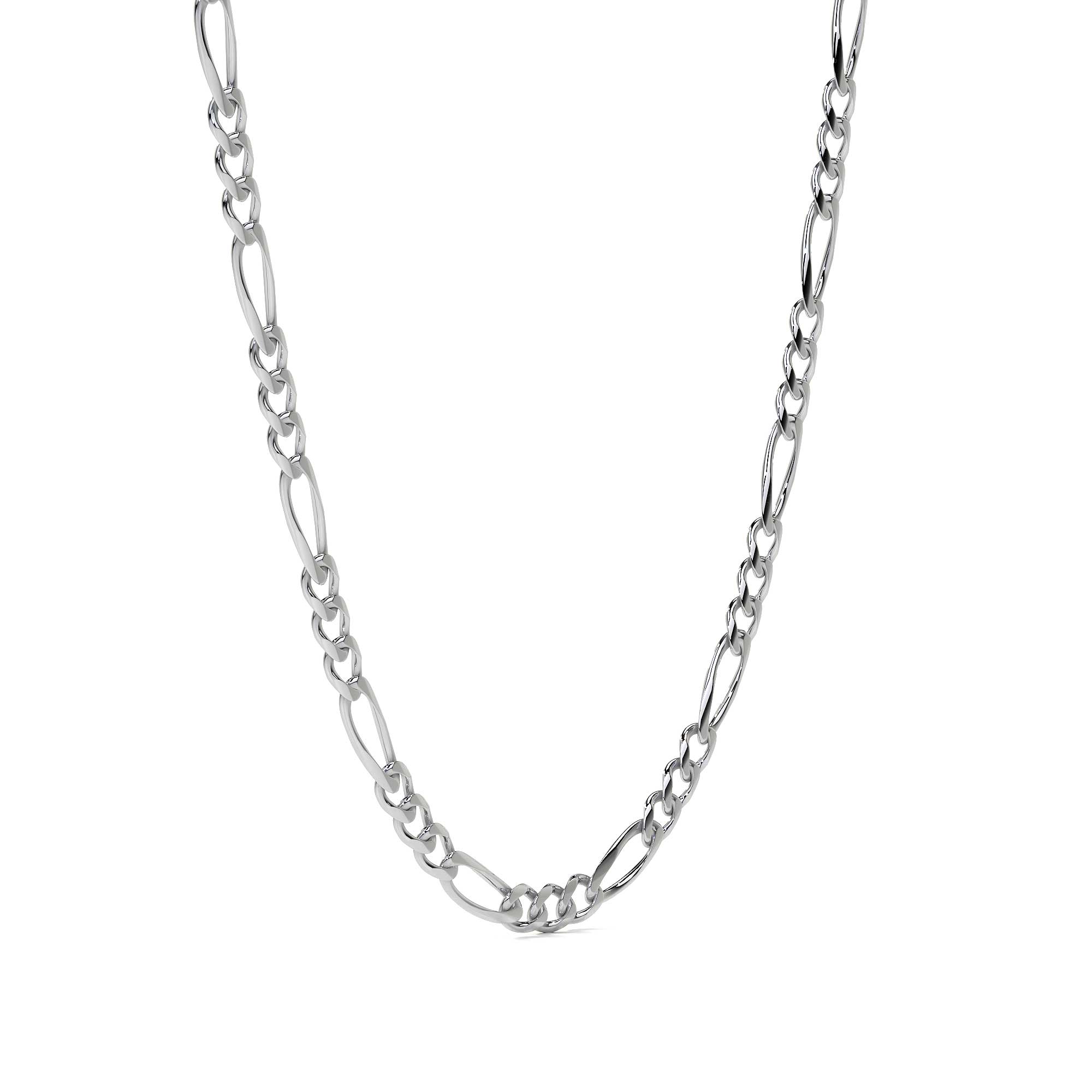 925 Sterling Silver Figaro 3x1 Chain, 6.1mm Gauge