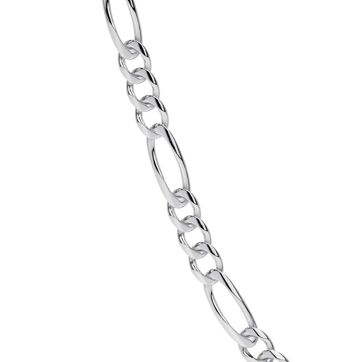 925 Sterling Silver Figaro 3x1 Chain, 6.1mm Gauge