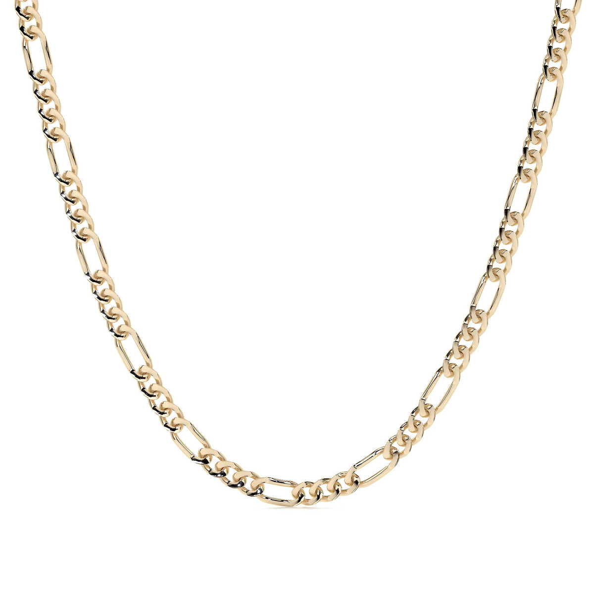 10K Gold Figaro 3x1 Unisex Chain | Italian Necklace 3.5mm Imperial Jewelry | Fine Durable Jewelry